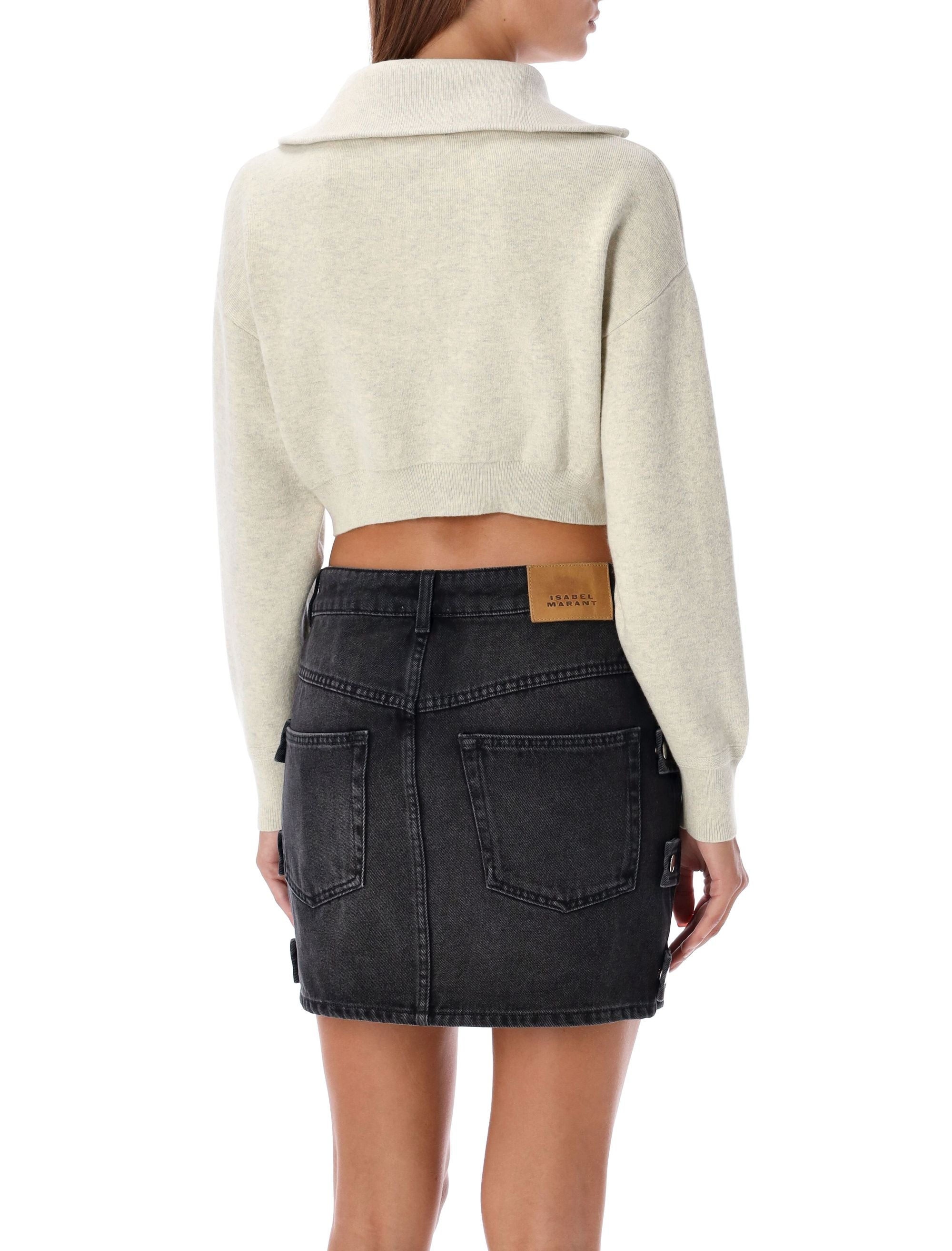 ISABEL MARANT ETOILE Mini Zip Cropped Cardigan