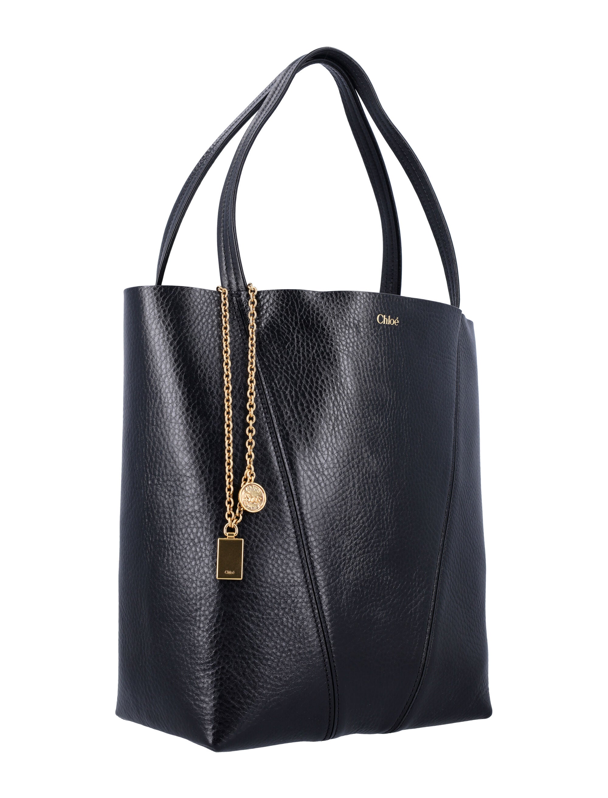 CHLOÉ Medium Grained Leather Tote Handbag