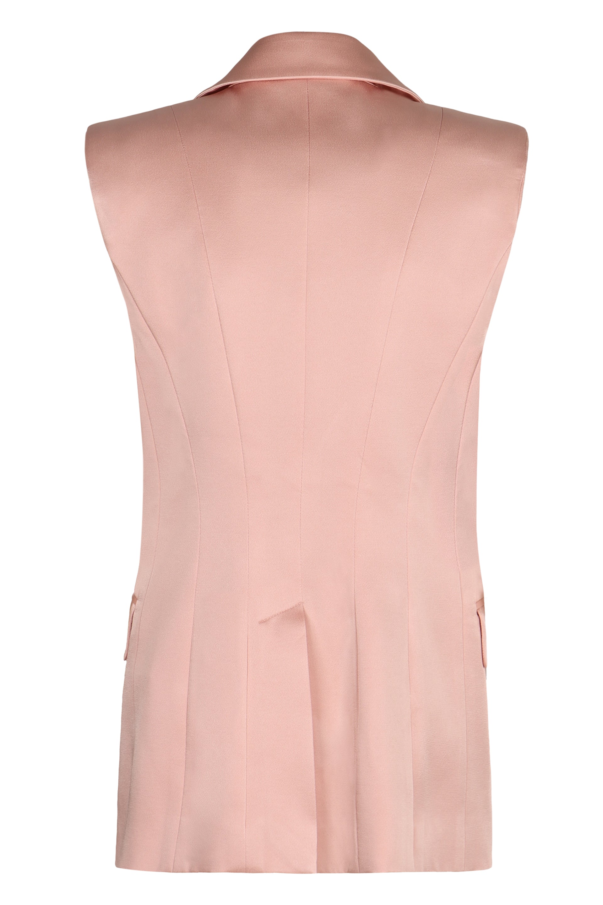 NINA RICCI Slim Fit Double-Breasted Sleeveless Jacket - Women's Size 36