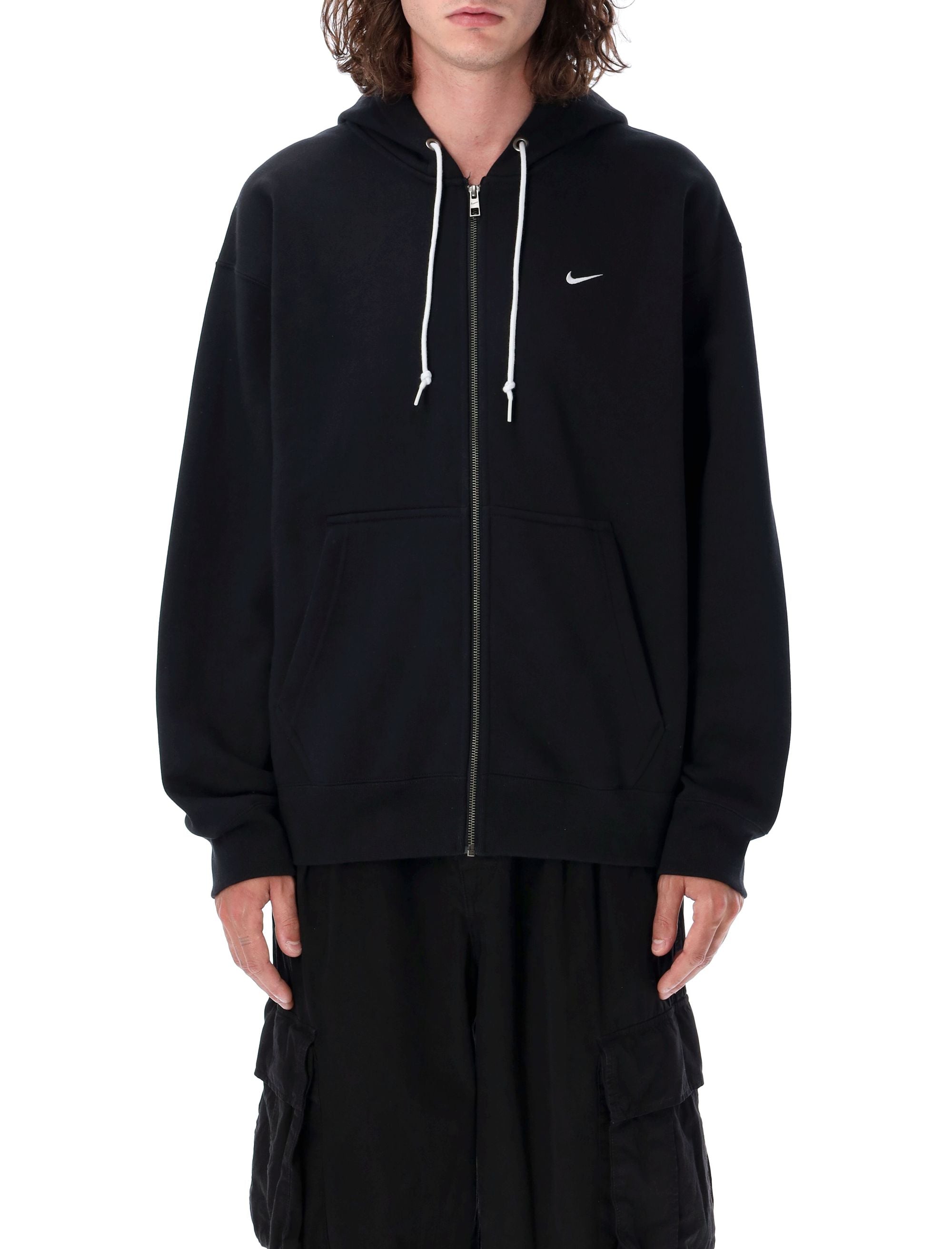 NIKE Men's Relaxed Fit Zip Hoodie with Swoosh - Size L