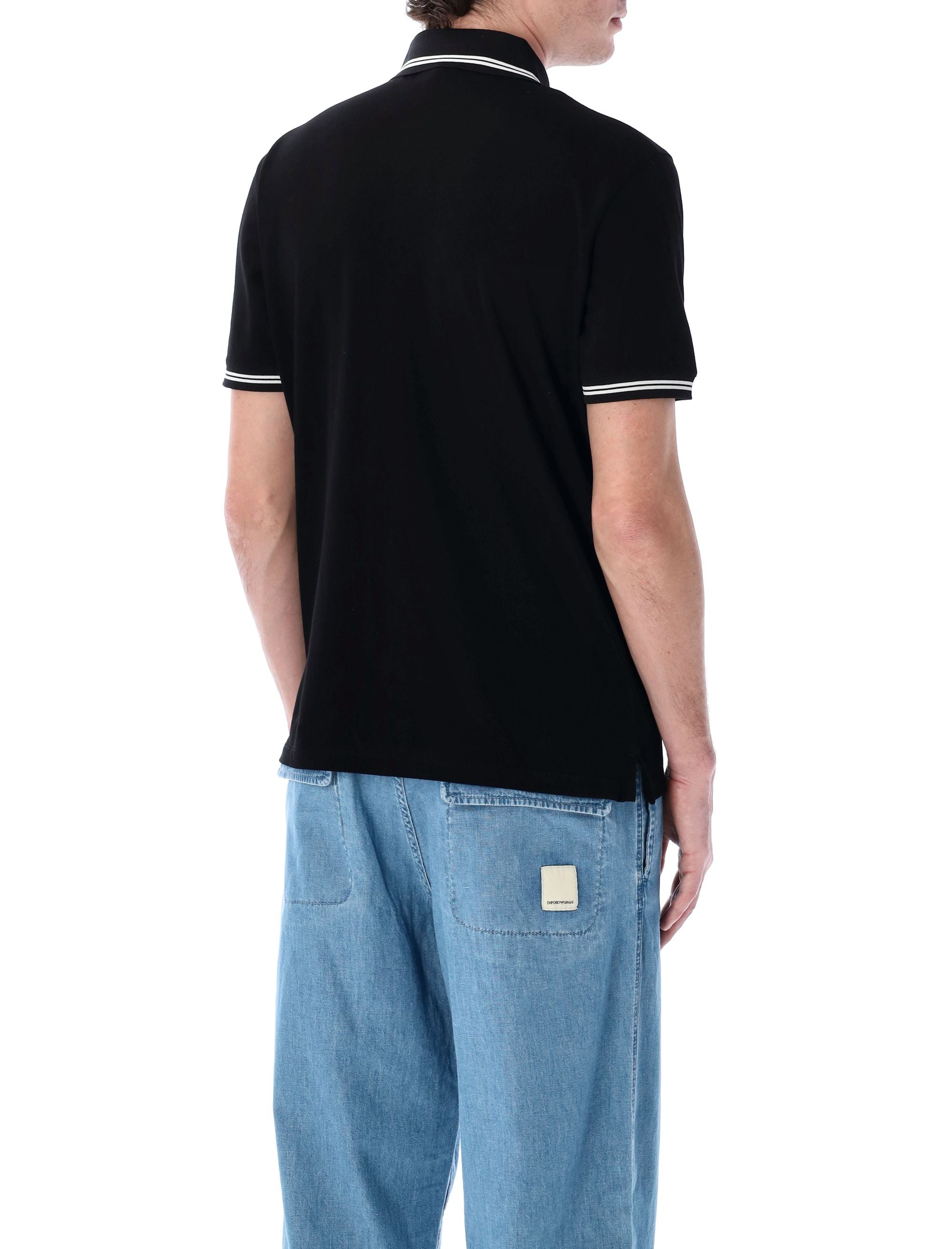 EMPORIO ARMANI Men's Piqué Polo Shirt - Short Sleeve