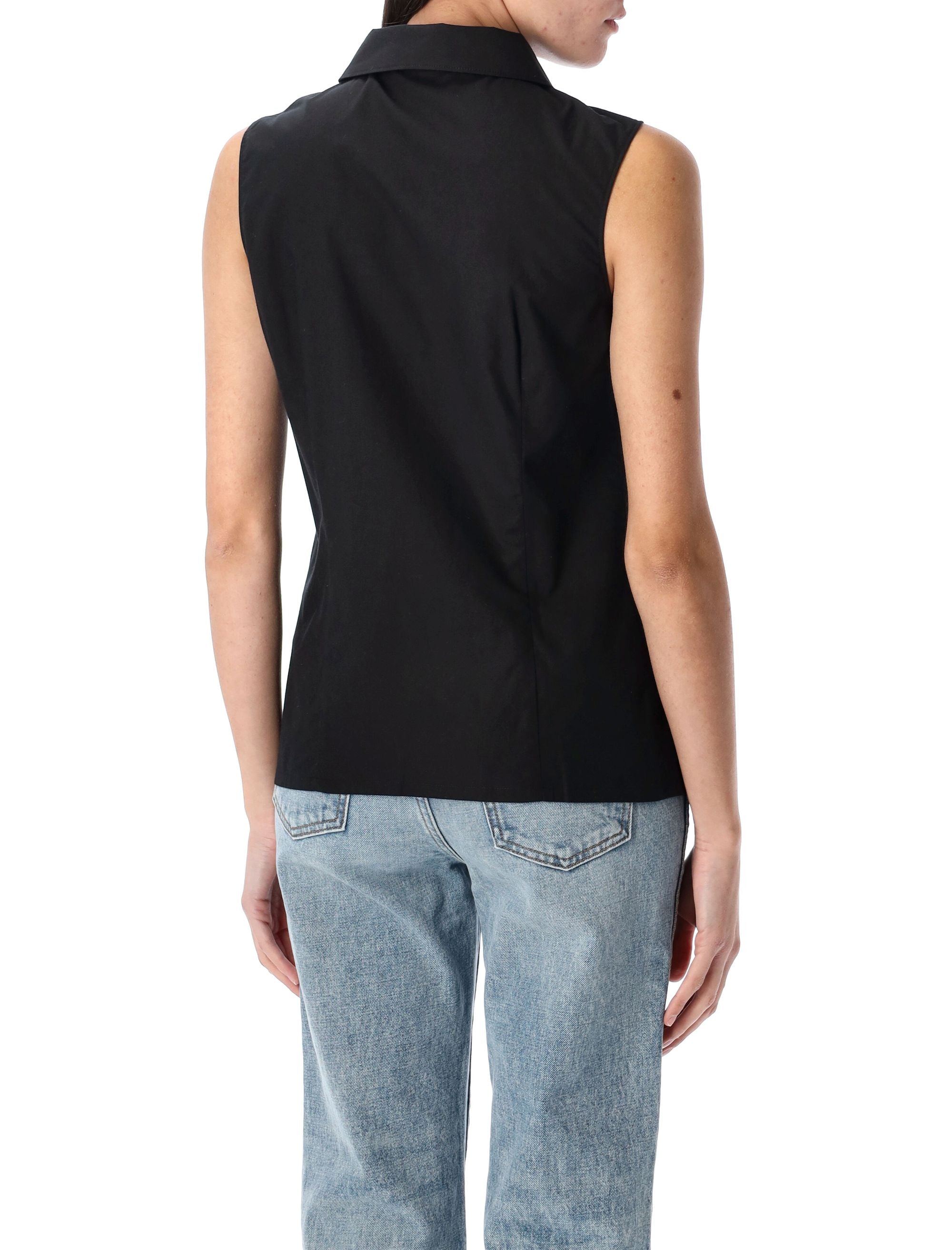 A.P.C. Organic Cotton Sleeveless Shelley Shirt - Size 36