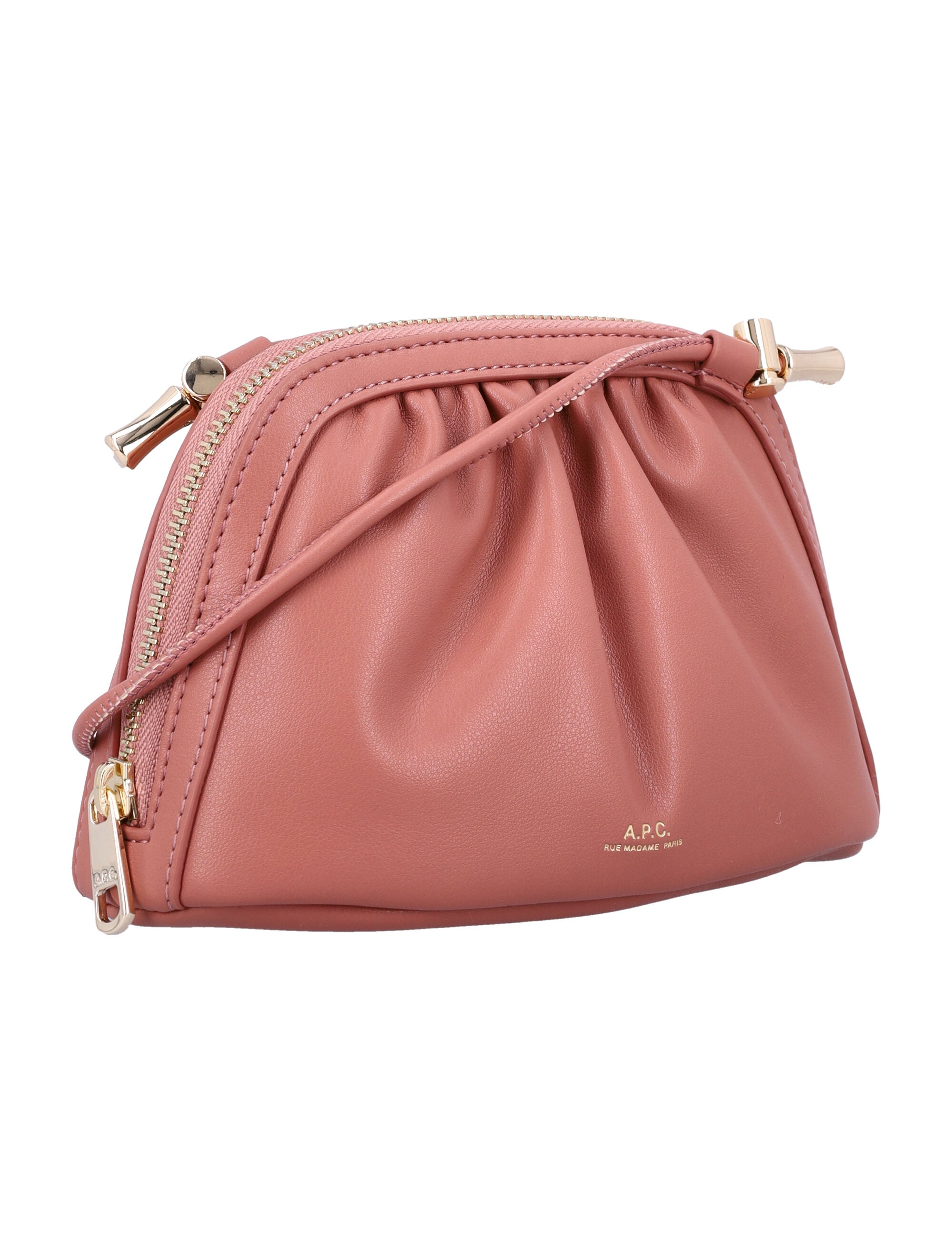 A.P.C. Mini Gathered Handbag with Adjustable Strap