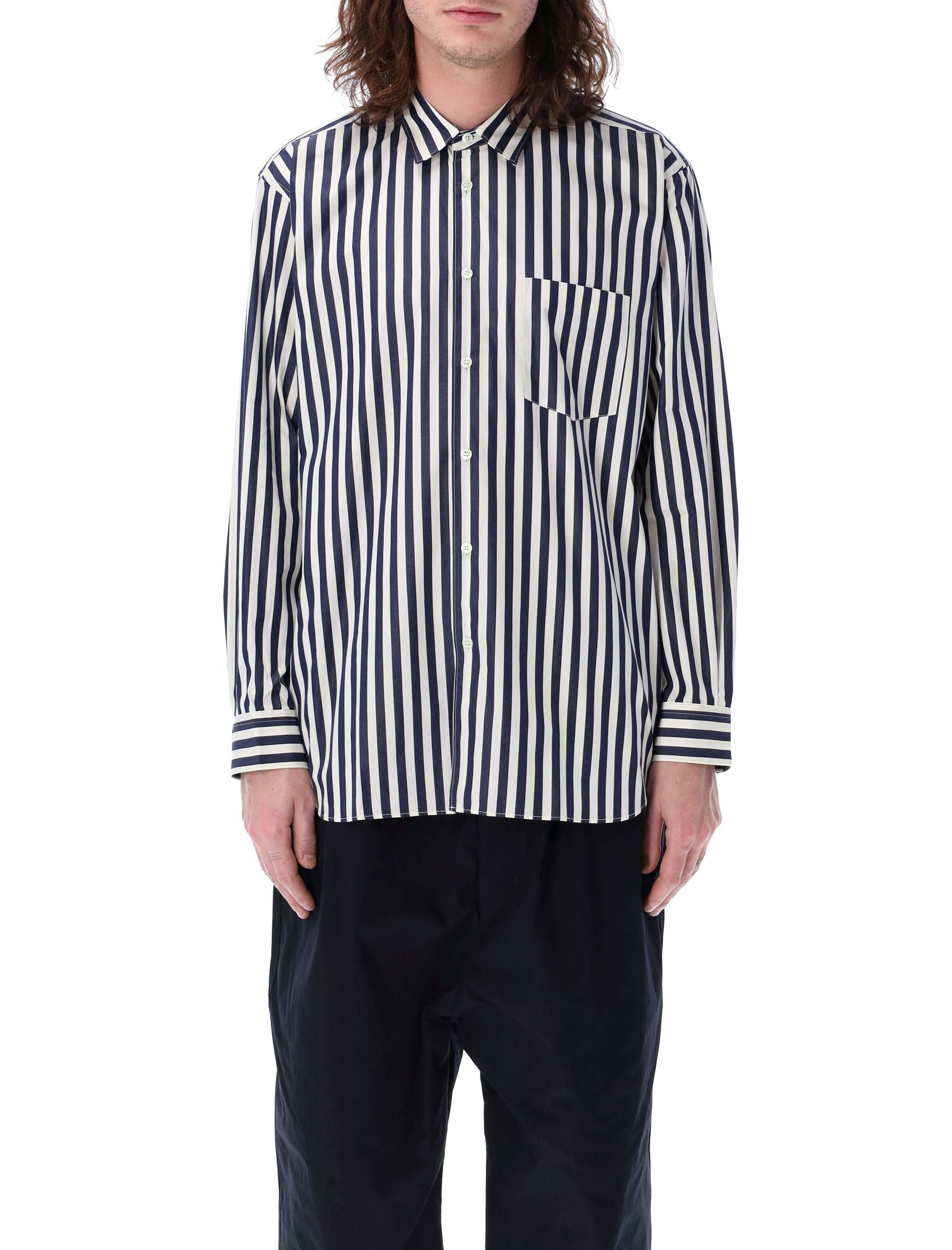 COMME DES GARÇONS SHIRT Men's Regular Fit Striped Shirt - Size L