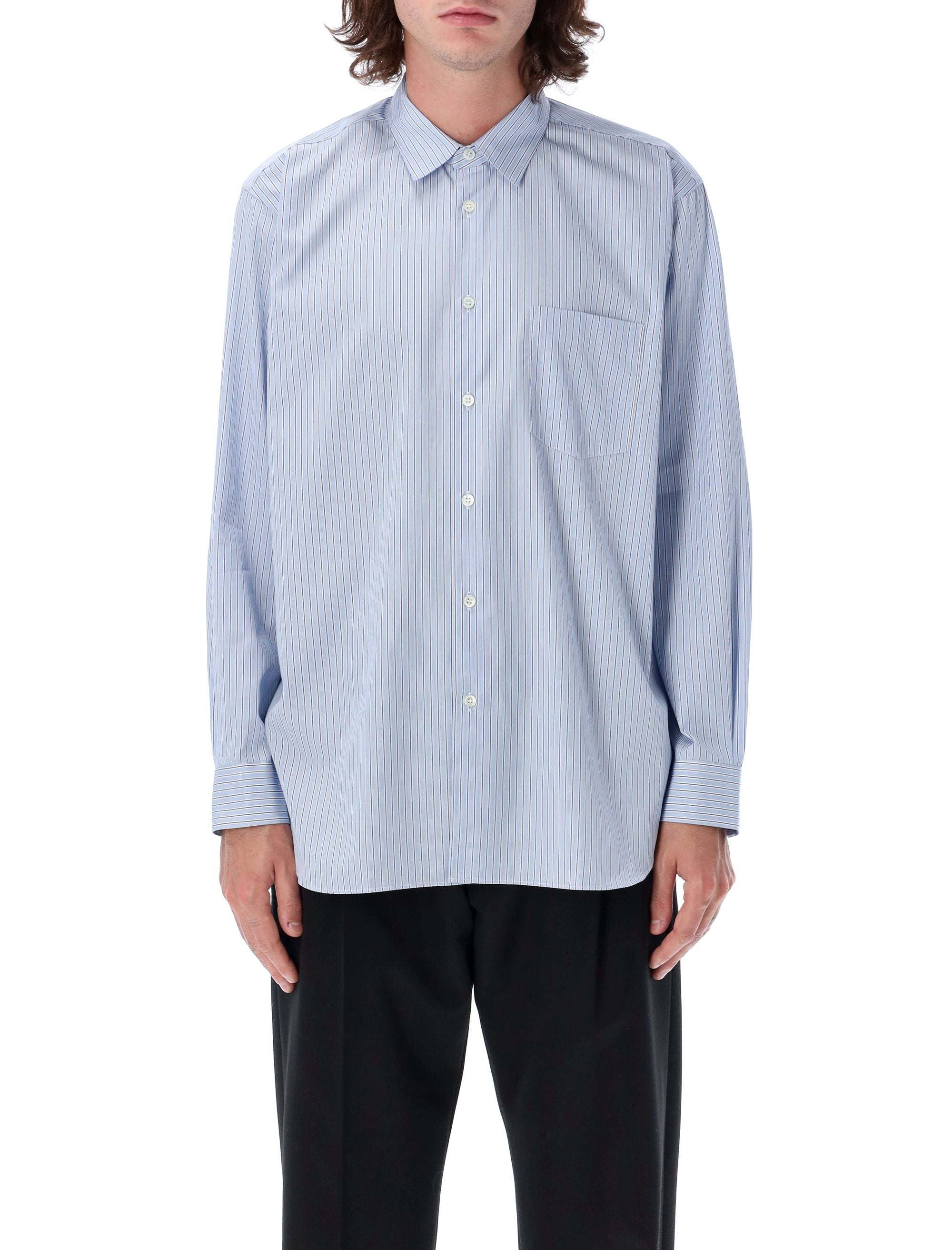 COMME DES GARÇONS SHIRT Striped Button-Up Shirt for Men - Size L