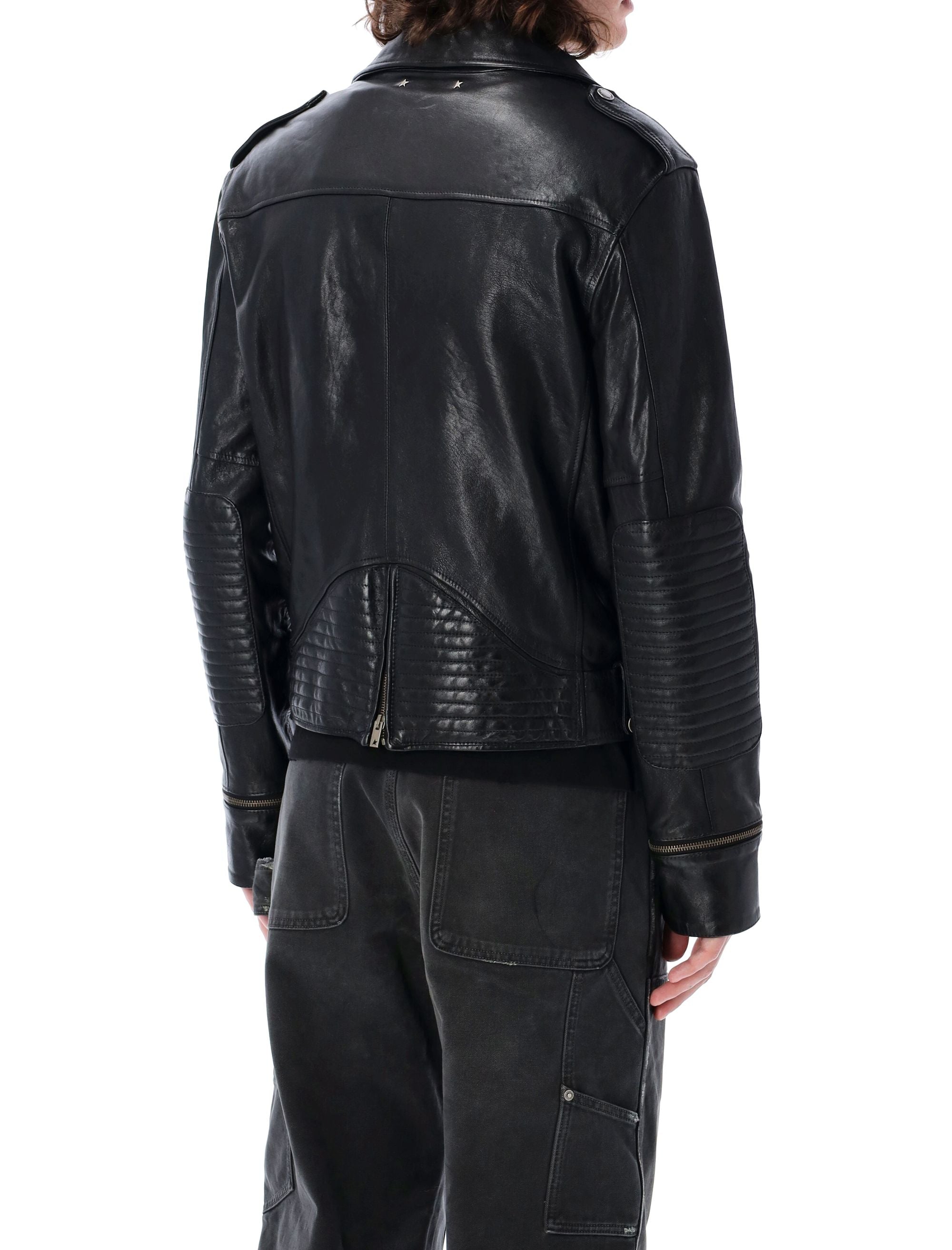 GOLDEN GOOSE Stylish Leather Jacket for Men