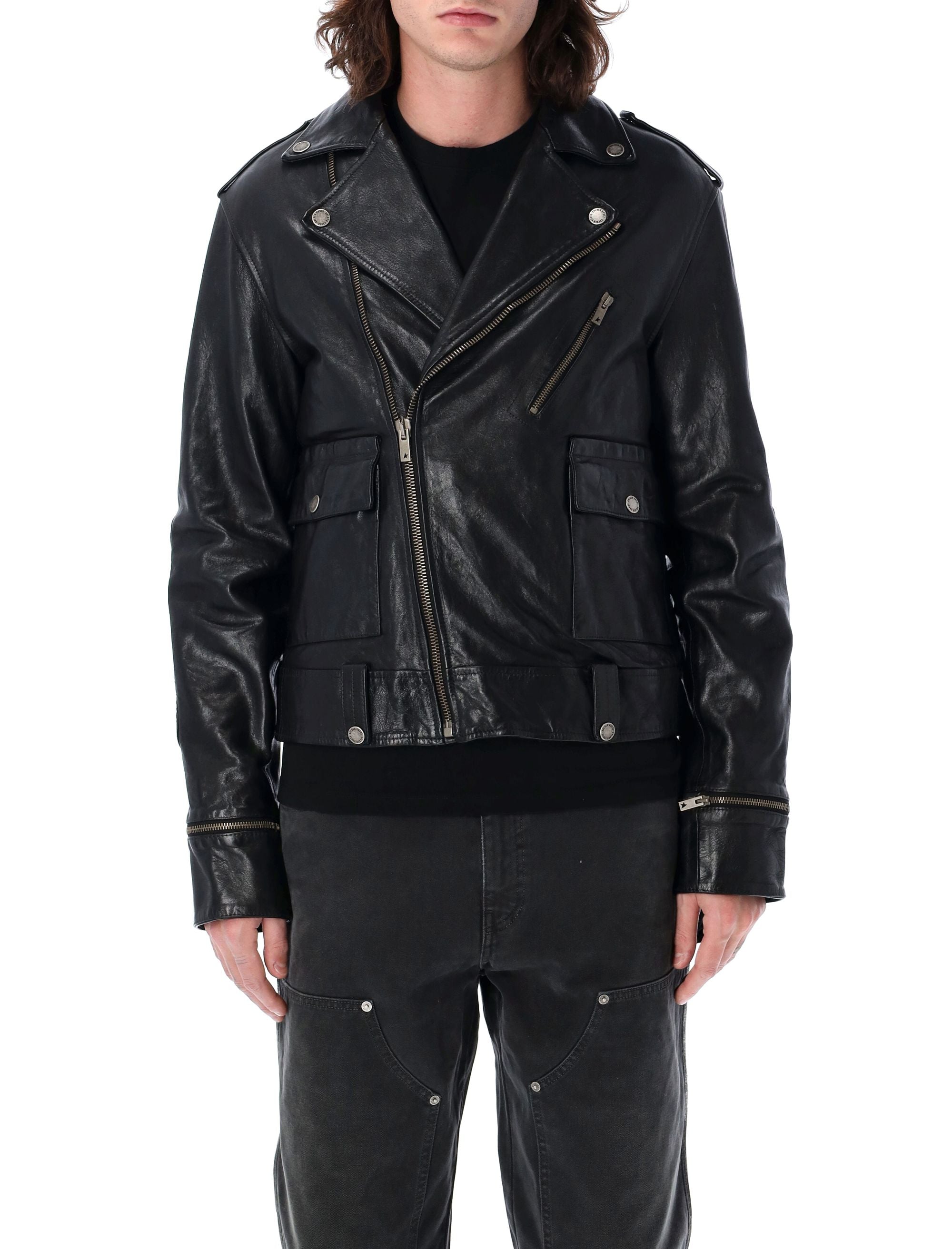 GOLDEN GOOSE Stylish Leather Jacket for Men