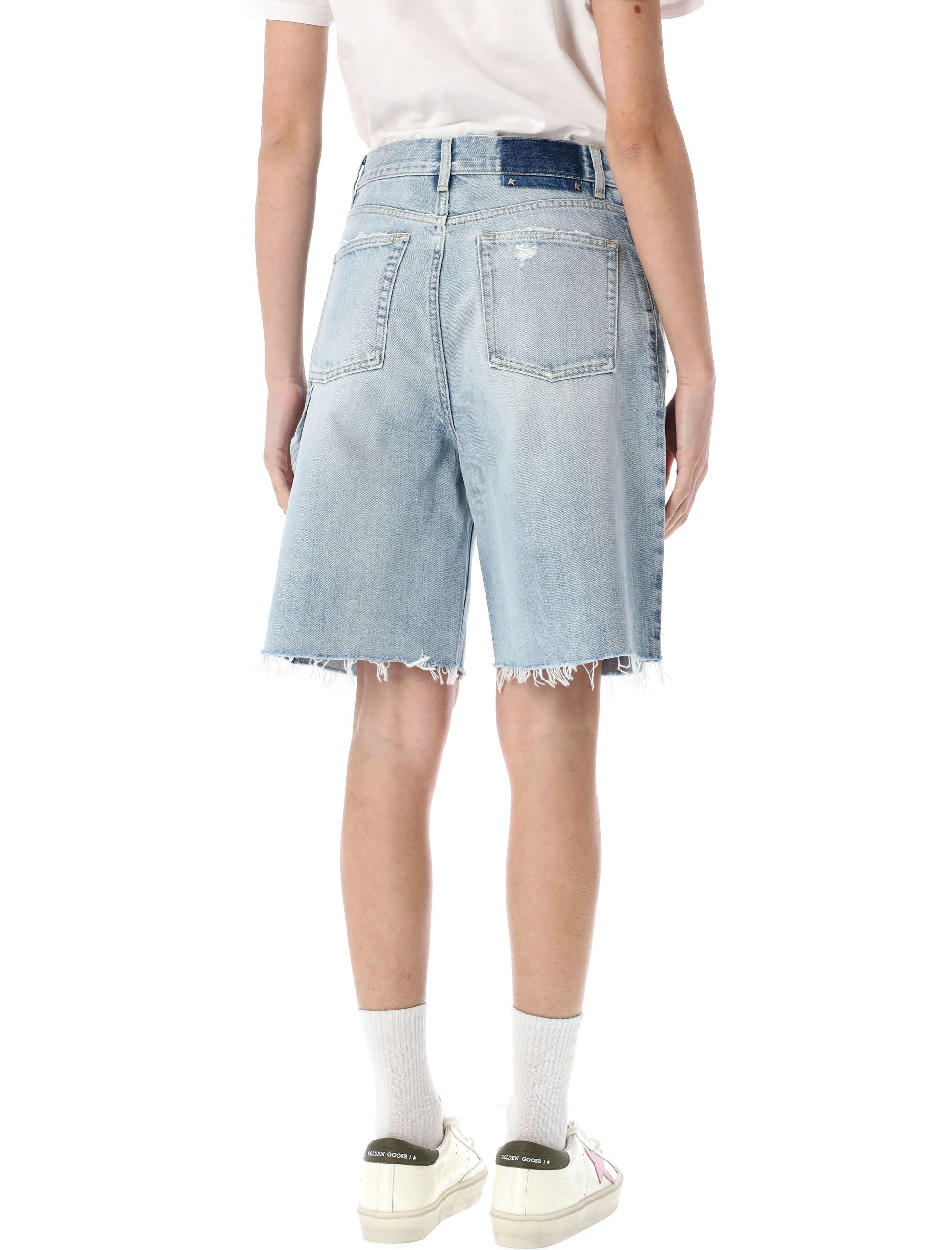 GOLDEN GOOSE Mini Denim Bermuda Shorts for Women