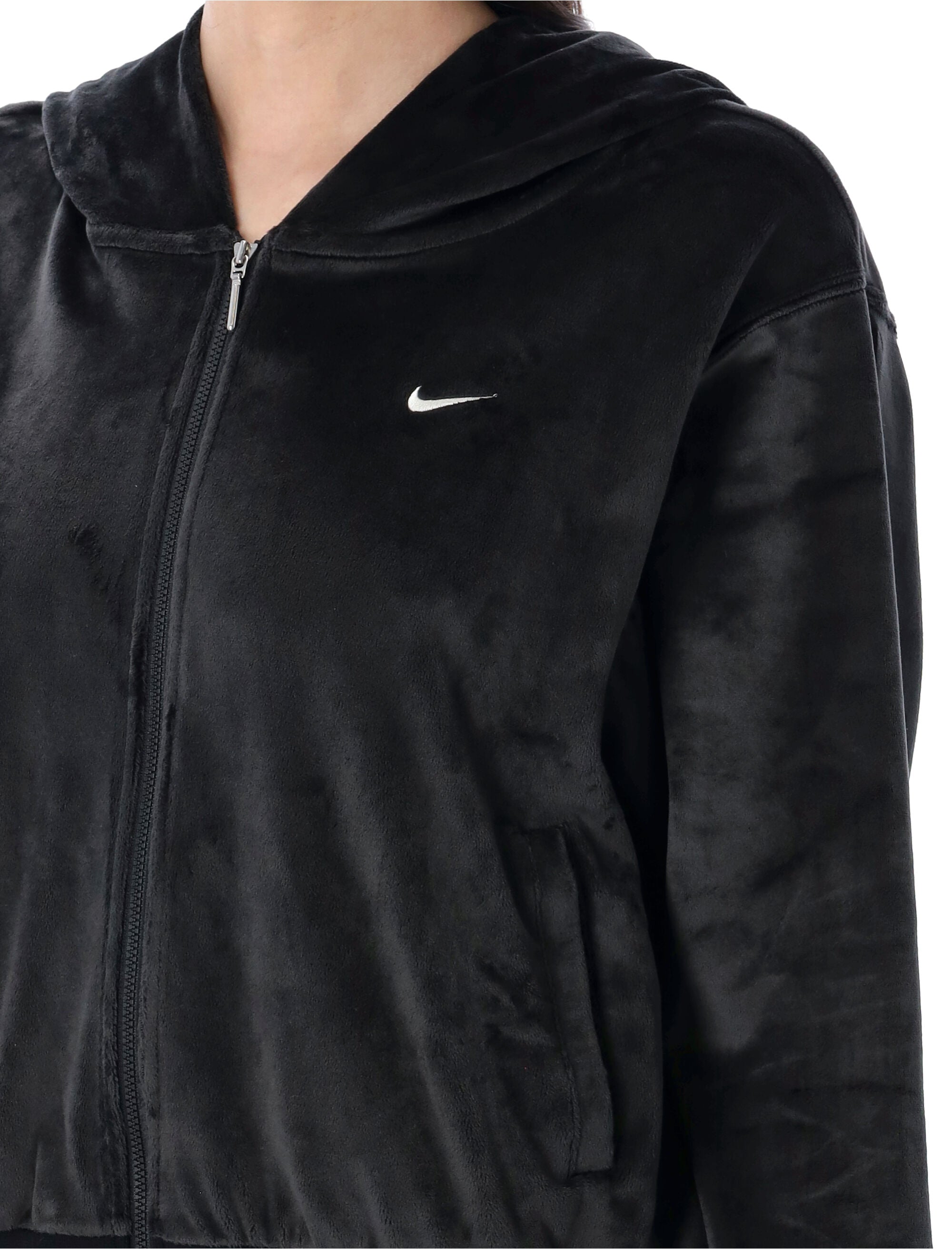 NIKE Velour Full-Zip Hoodie - Women's Size S