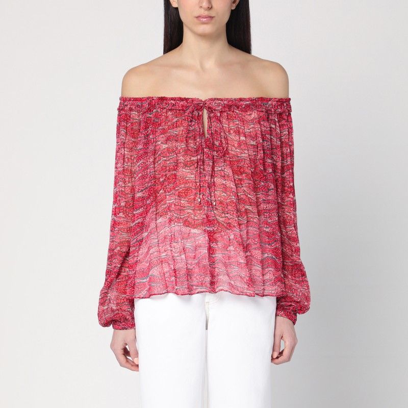 ISABEL MARANT ETOILE Off-the-Shoulder Print Top