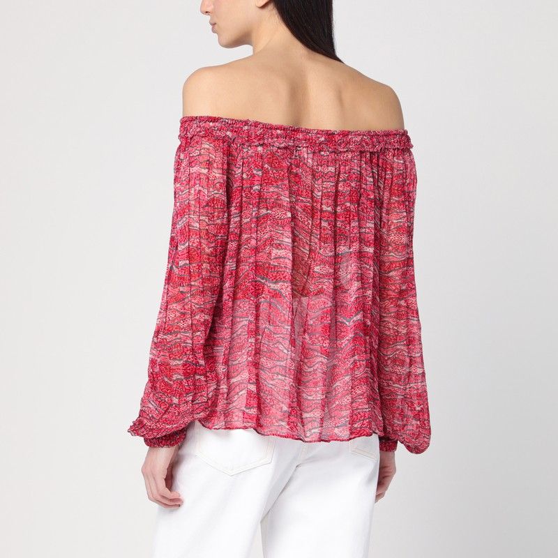 ISABEL MARANT ETOILE Off-the-Shoulder Print Top