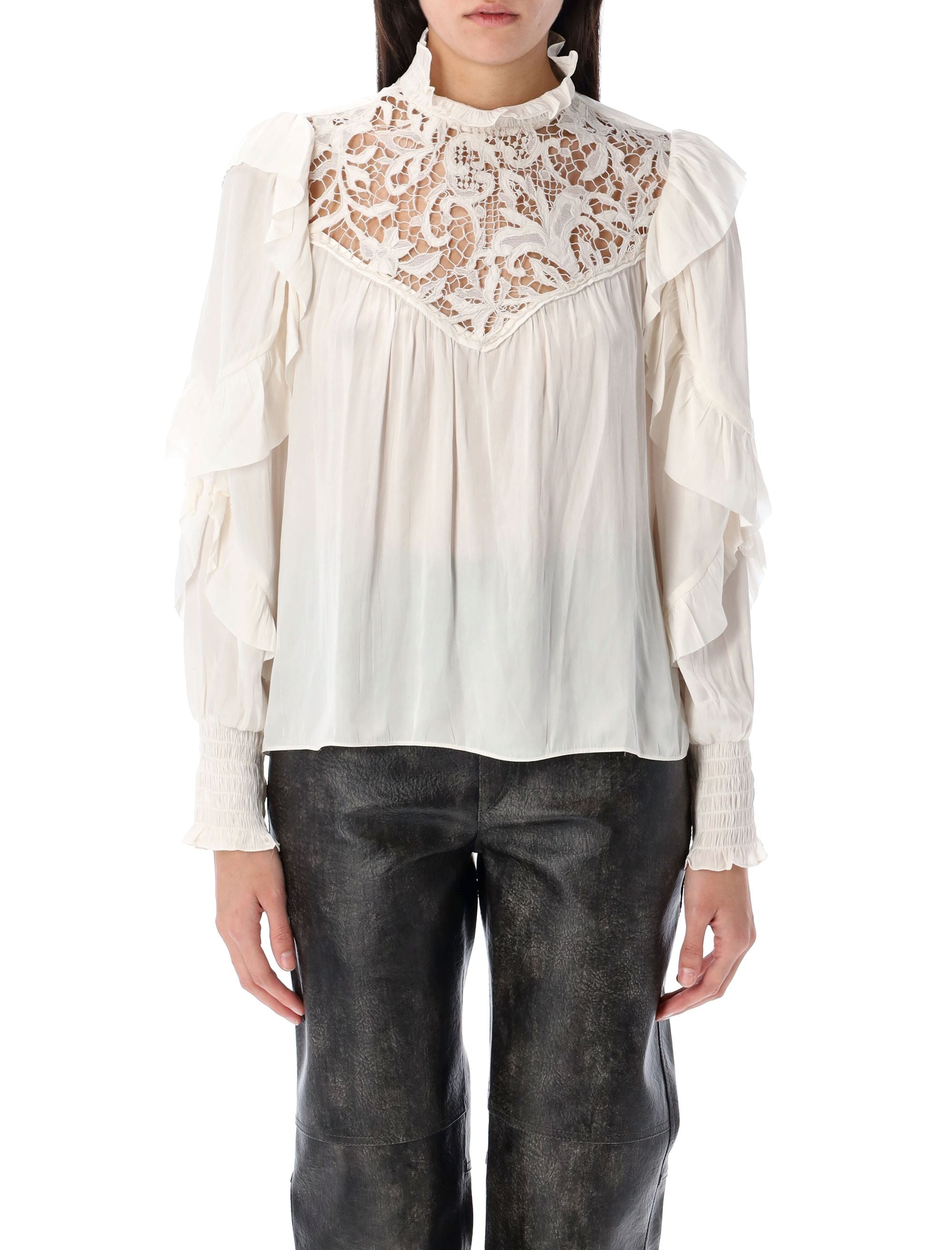 ISABEL MARANT Gathered Collar Blouse - Size 36