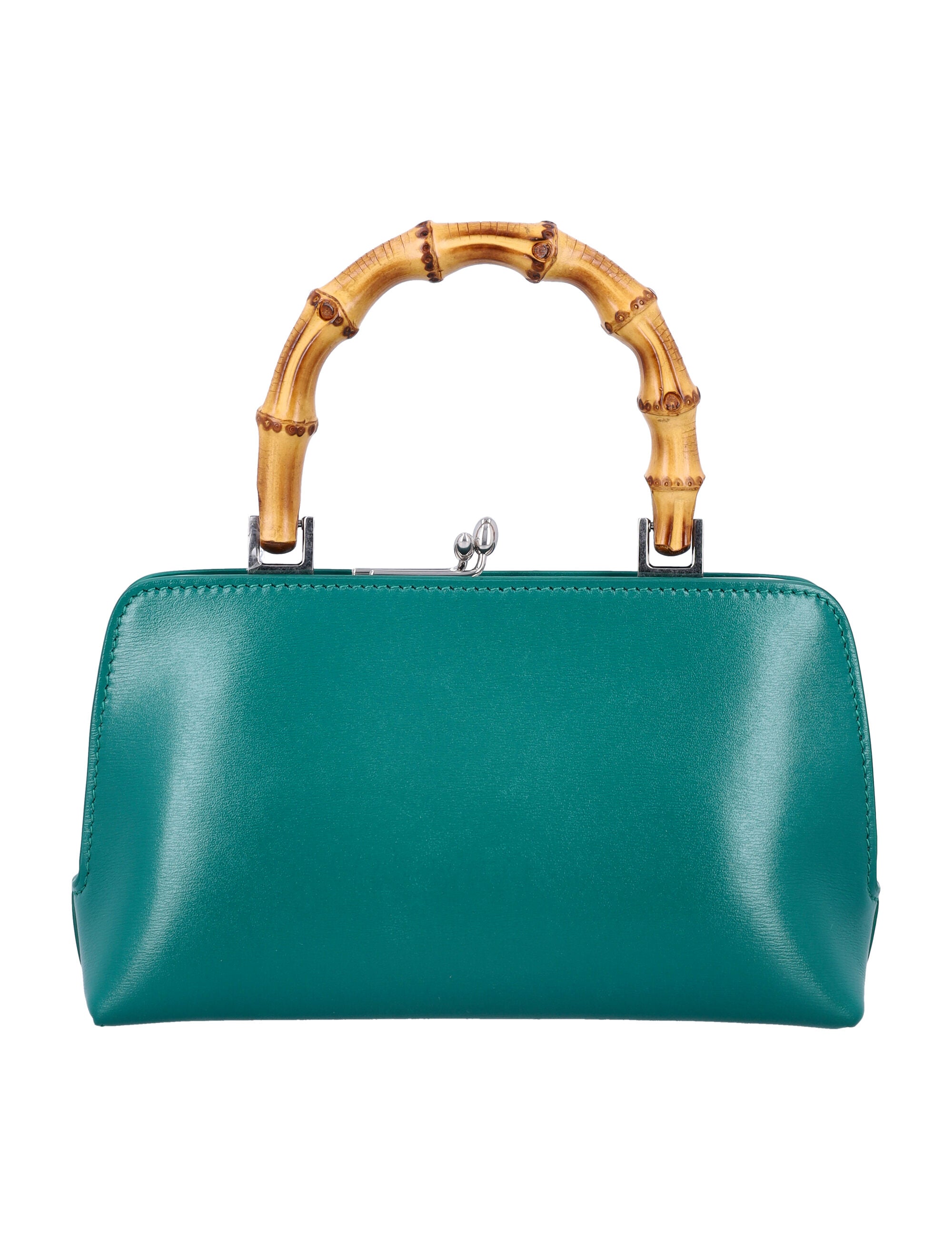 JIL SANDER Mini Handbag with Bamboo Handle and Enamel Finish