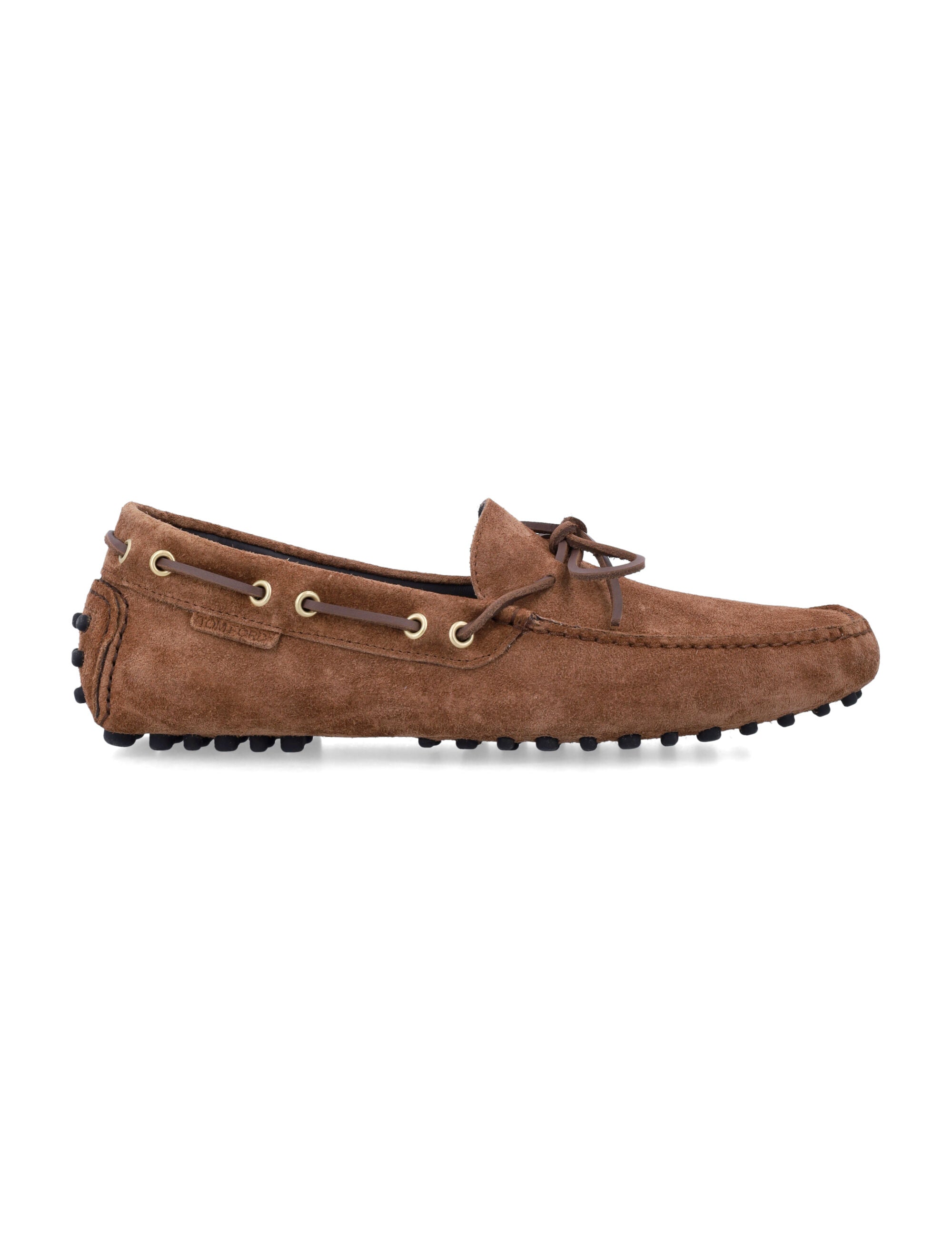 TOM FORD Suede Driver Loafer with 360° Lace-Up System
