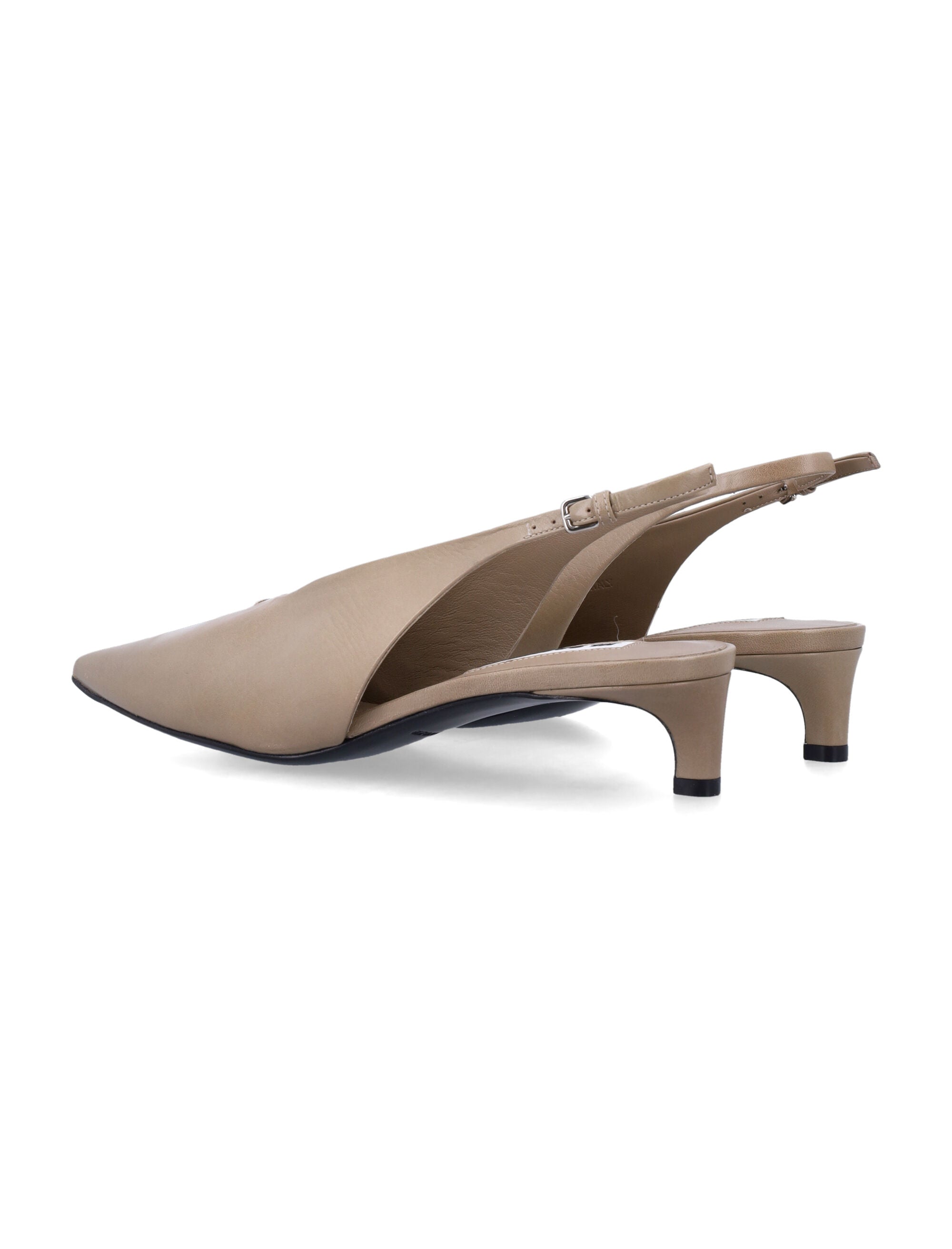 JIL SANDER Pointed Toe Sling-Back Mini Pump with Kitten Heels