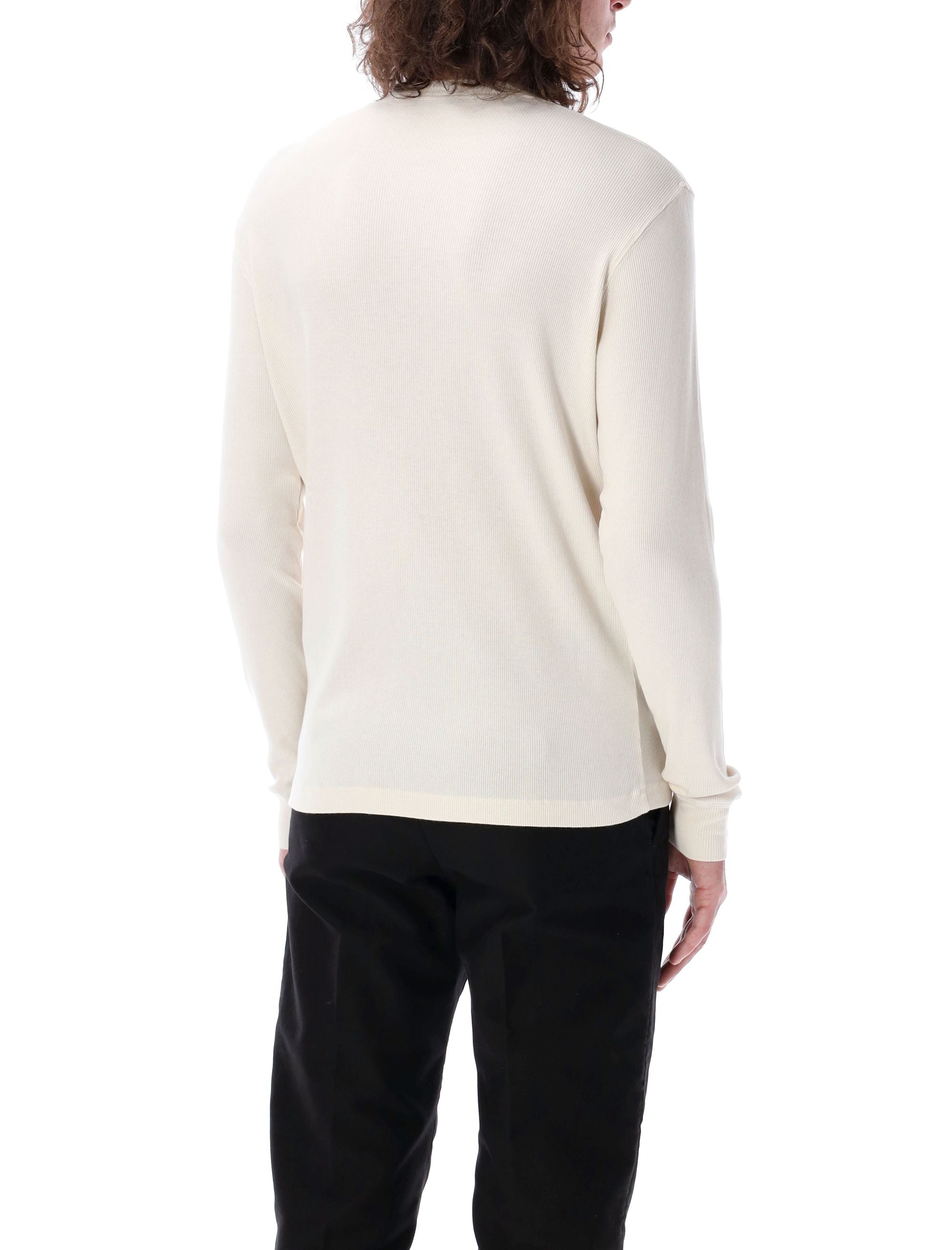 TOM FORD Cotton and Modal Rib Henley - Size 50
