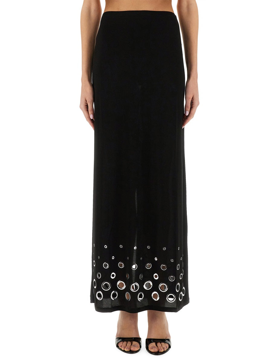 PACO RABANNE Stretch Cupro Mini Skirt for Women