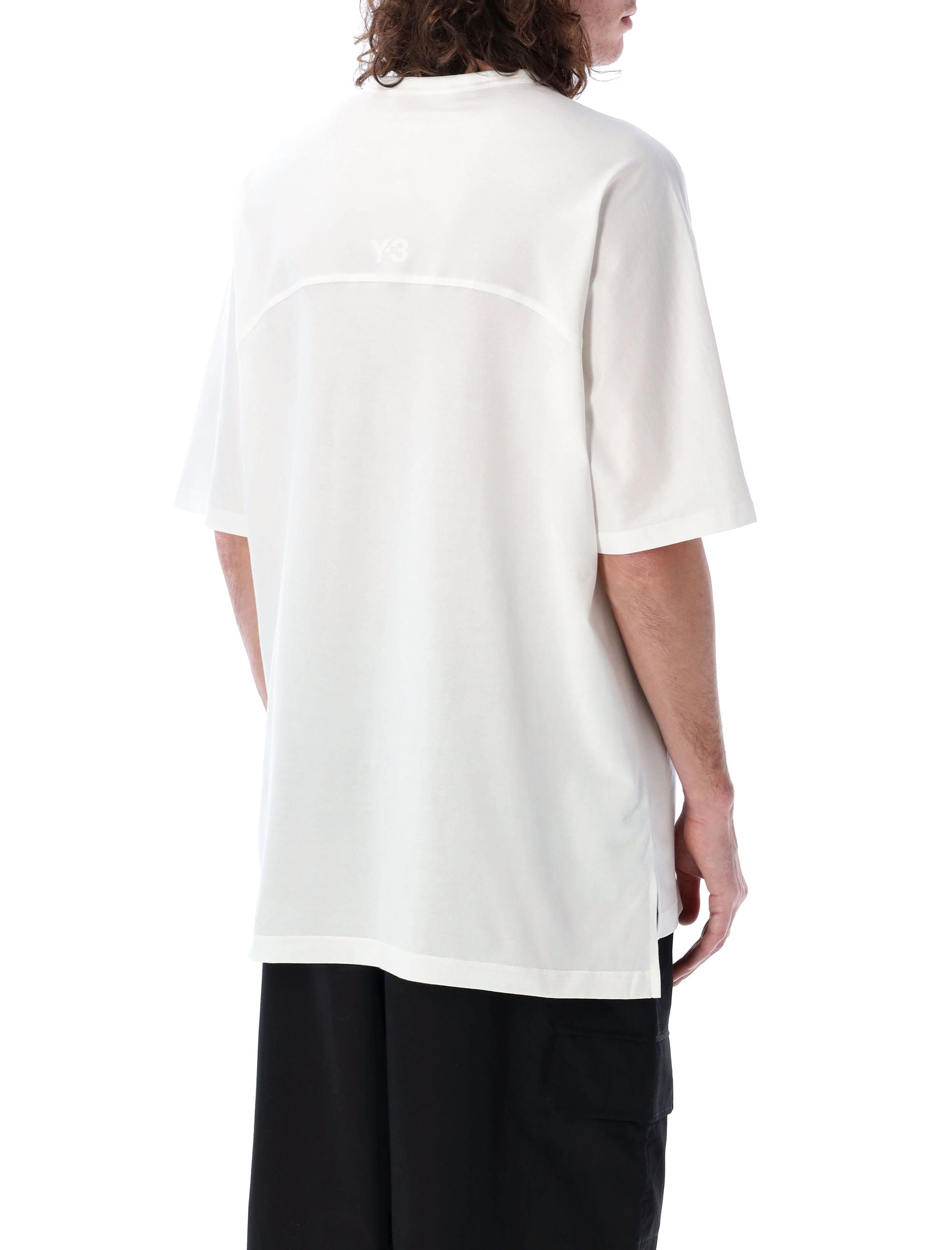 Y-3 Cotton Crew-Neck T-Shirt with Side Slits