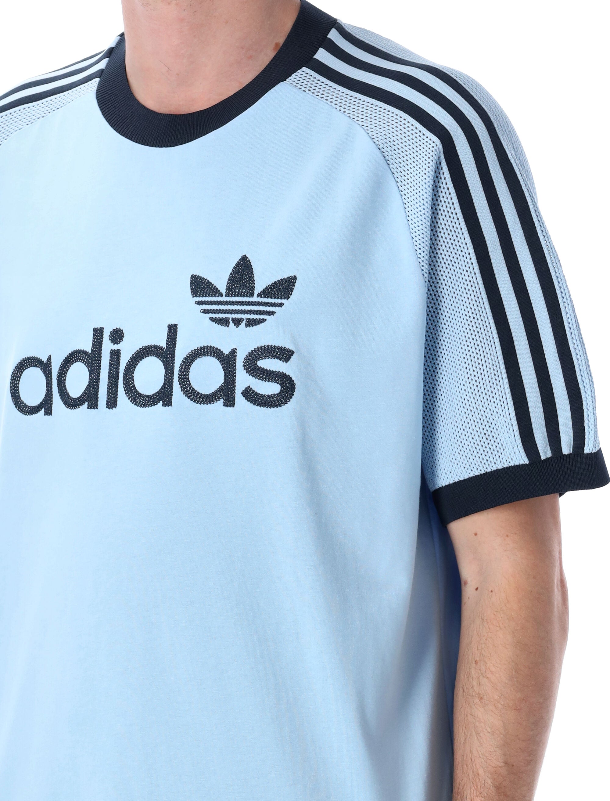 ADIDAS ORIGINALS Premium Knit Crewneck T-Shirt for Men - Loose Fit