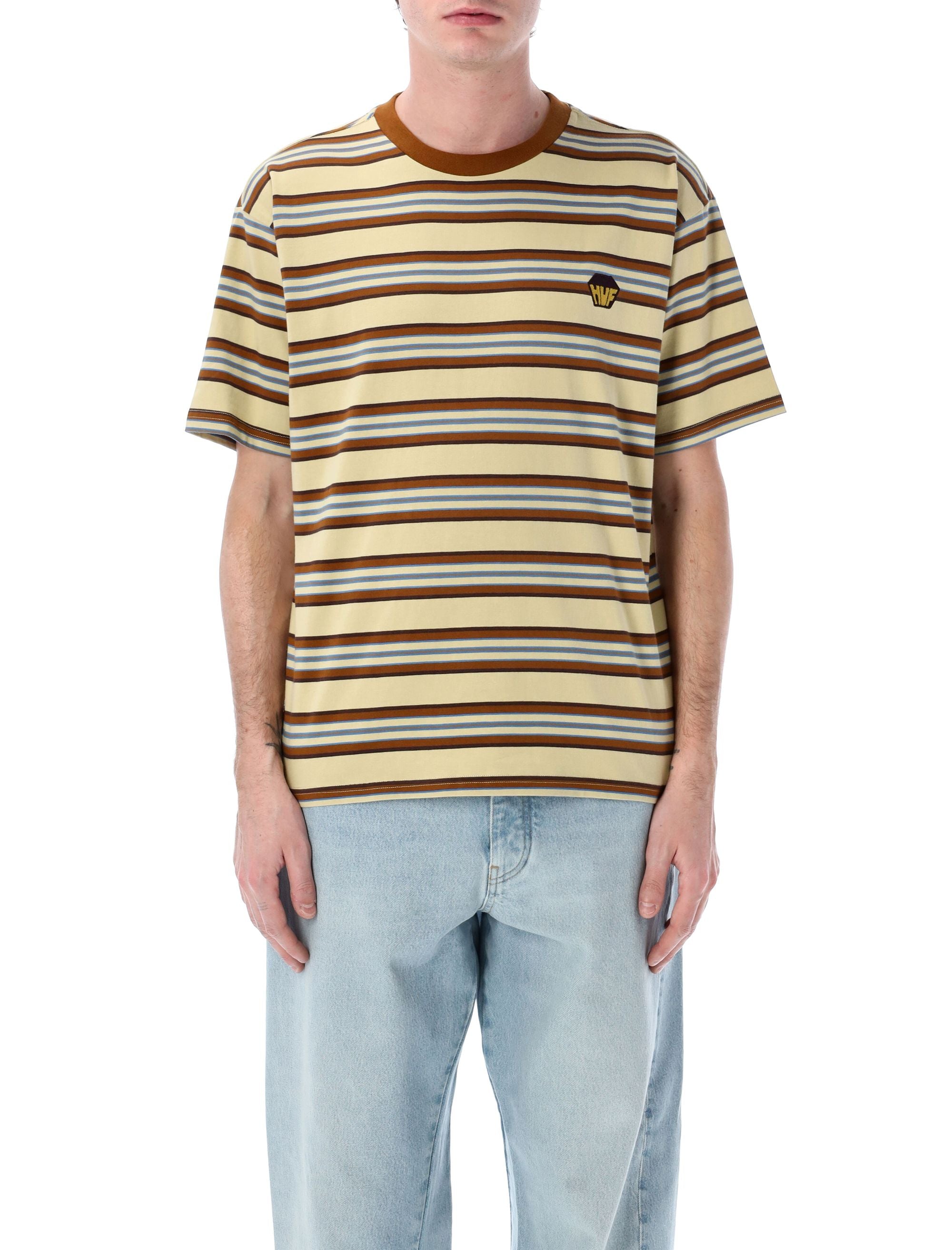 HUF Men's Striped Relaxed Fit T-Shirt - Size L