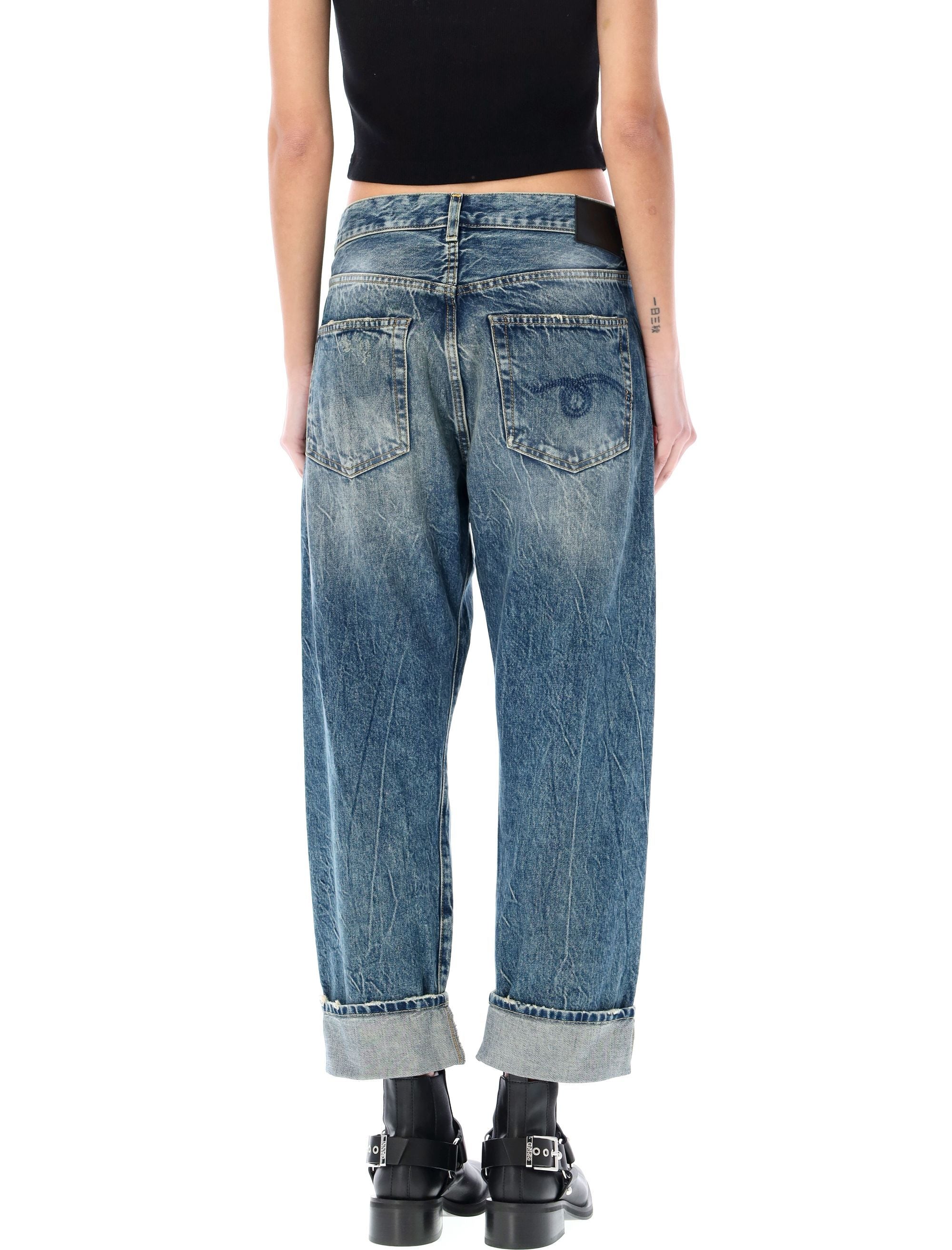 R13 Asymmetrical Cropped Wide Leg Jean - Size 26