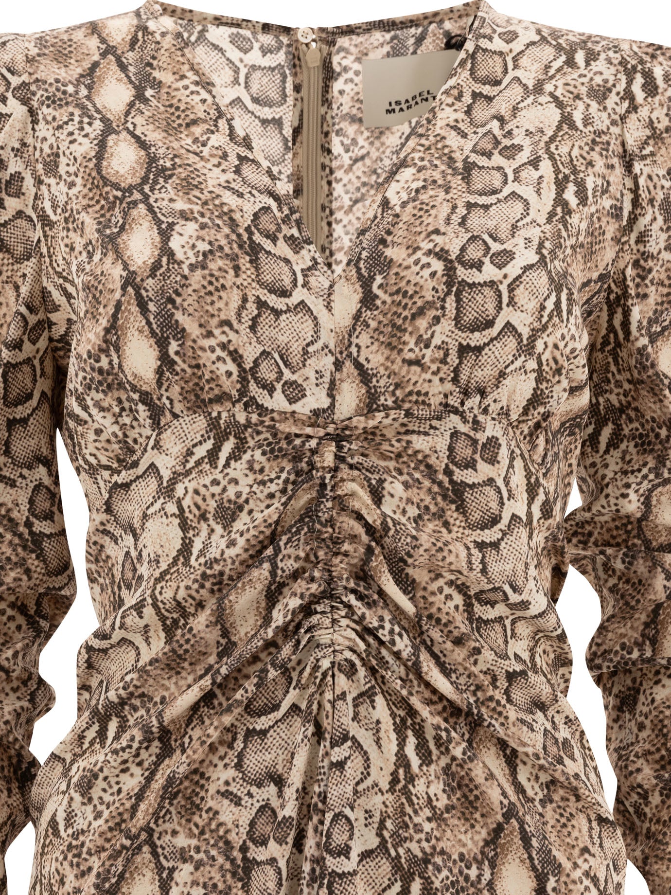 ISABEL MARANT Draped Mini Dress with 3/4 Sleeves