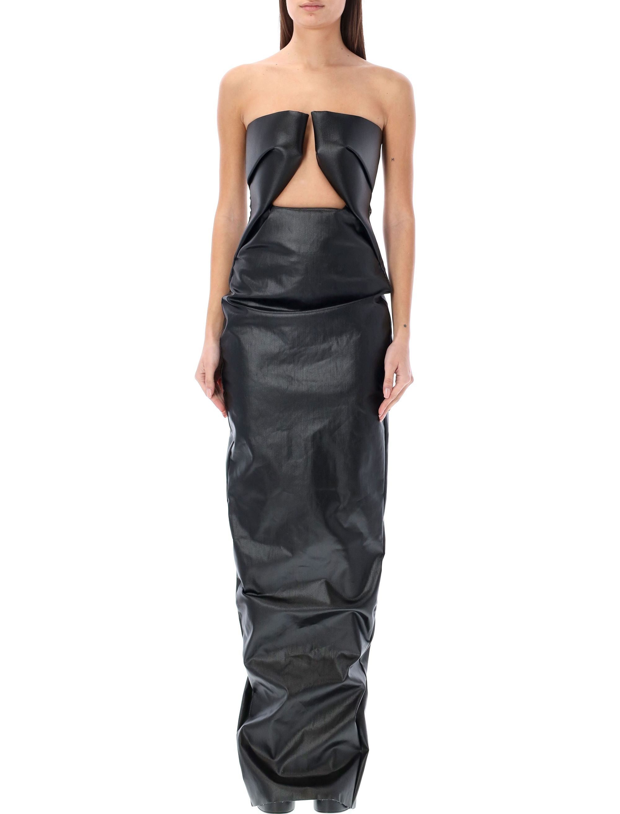 RICK OWENS Strapless Floor-Length Prong Gown Dress