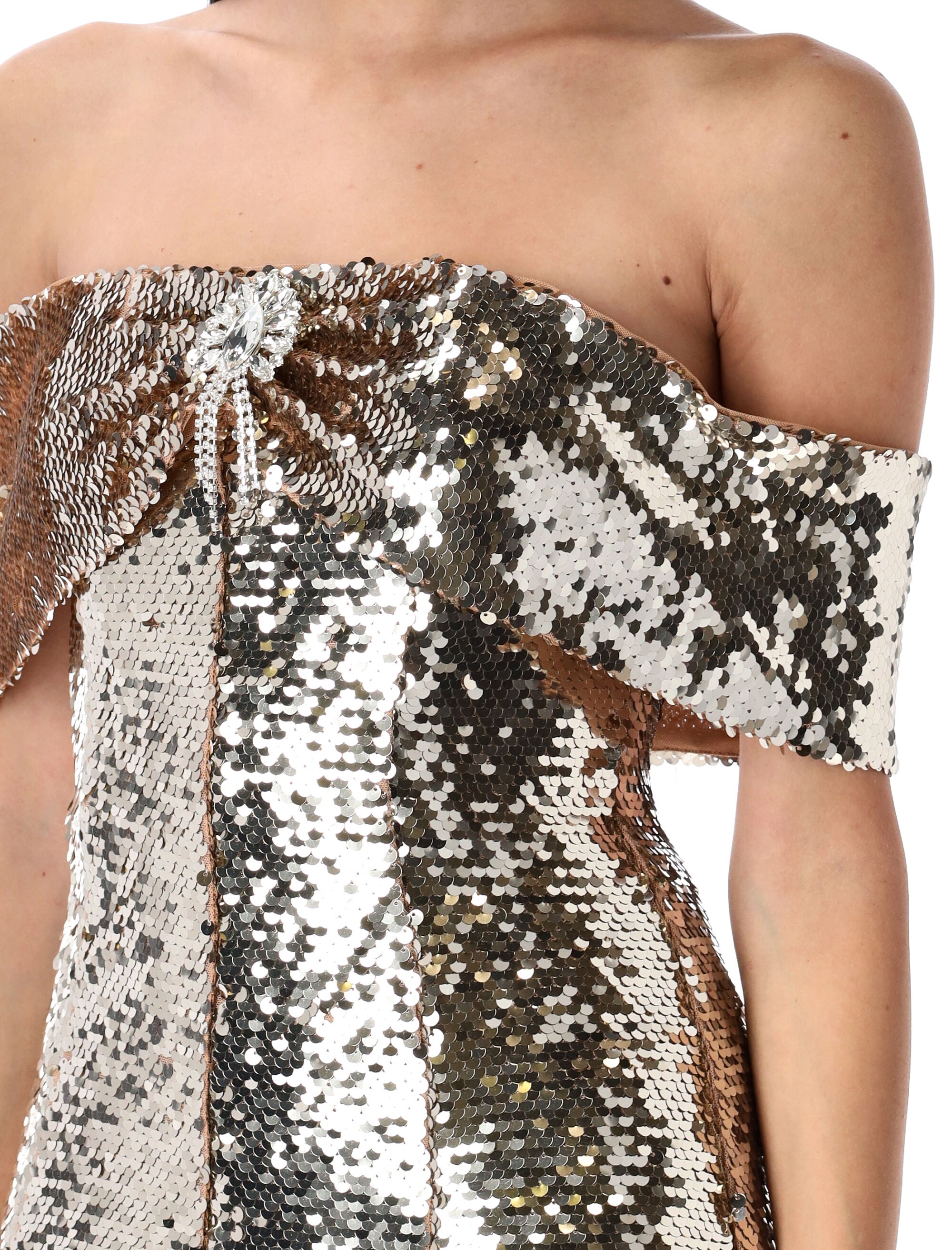 SELF-PORTRAIT Stunning Mini Dress with All-Over Sequins - Size 6