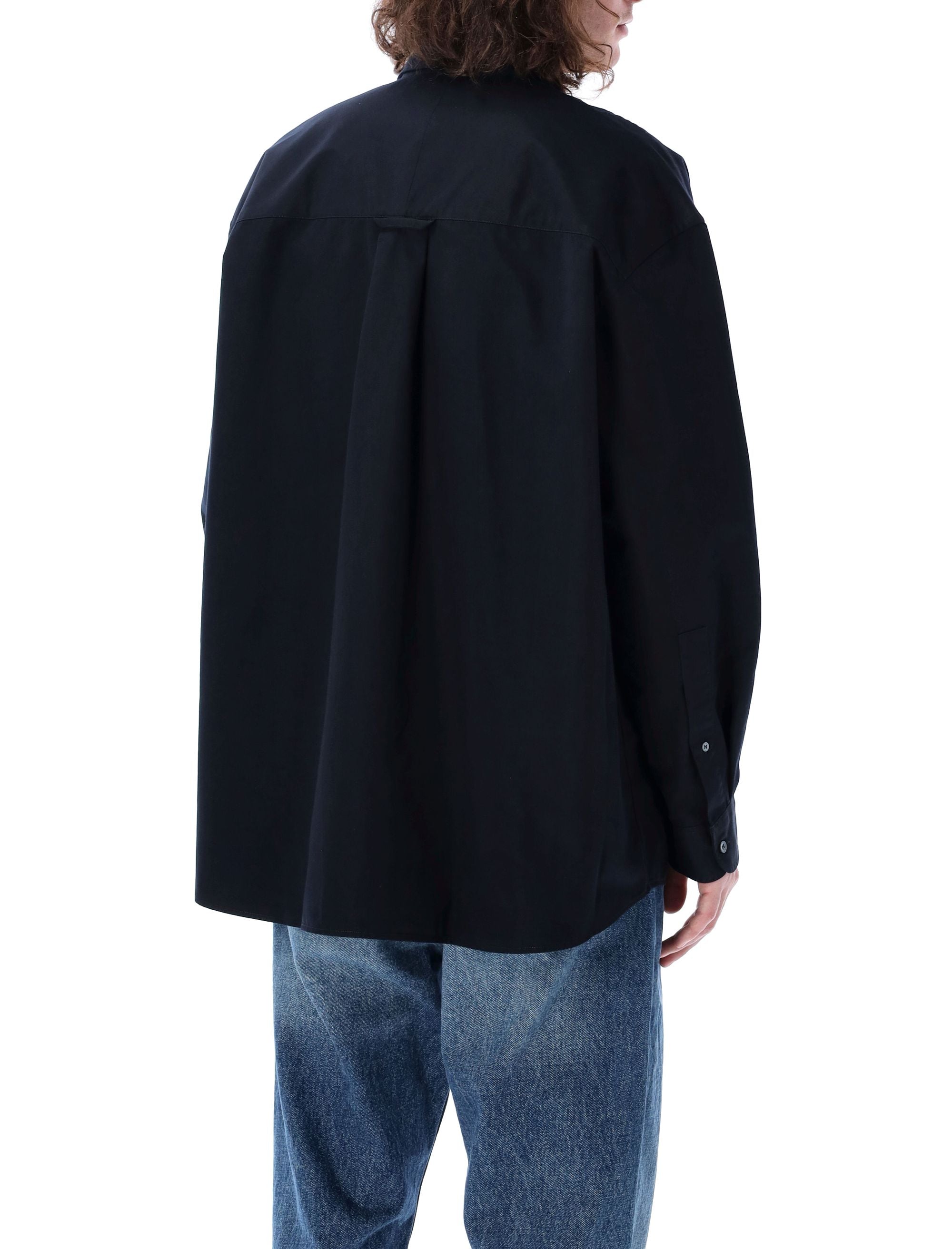 STUDIO NICHOLSON Technical Twill Shirt with Button-Down Collar - Size L