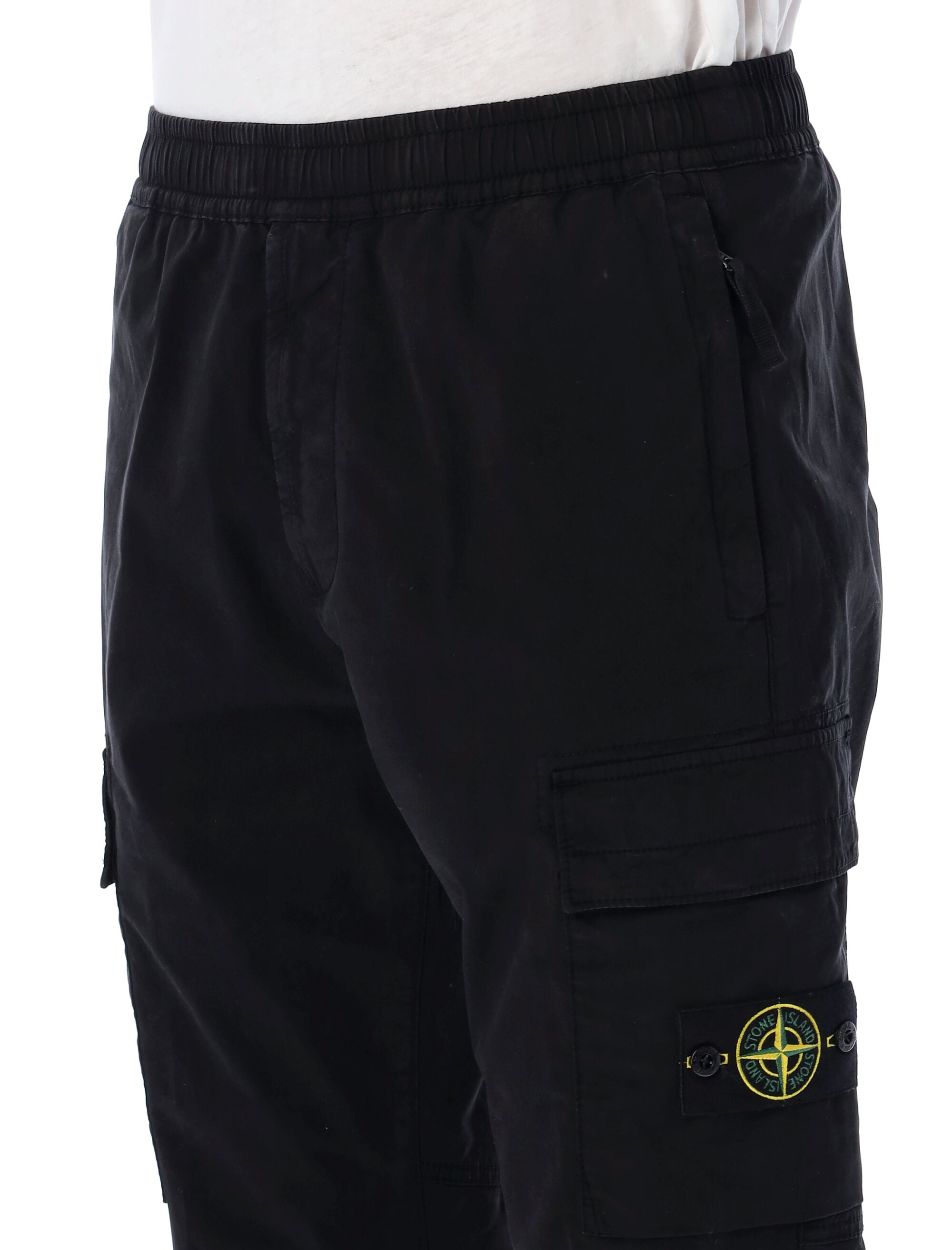 STONE ISLAND Men's Tapered Cargo Pant with Elastic Waistband - Size 32