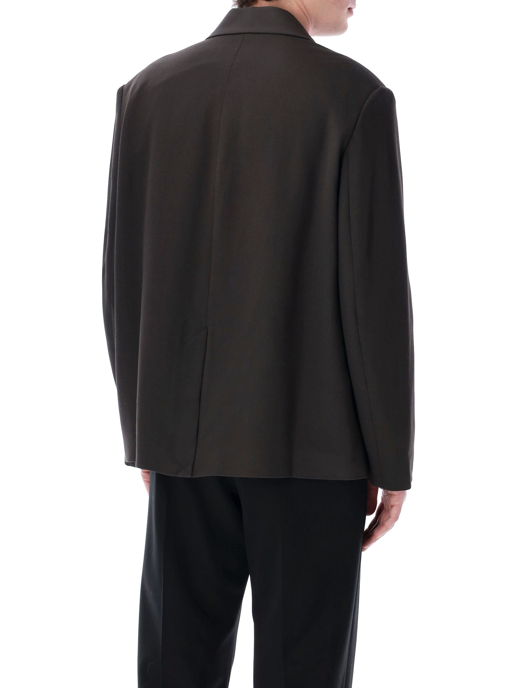 STUDIO NICHOLSON Men's One Button Wool Blazer - Size M