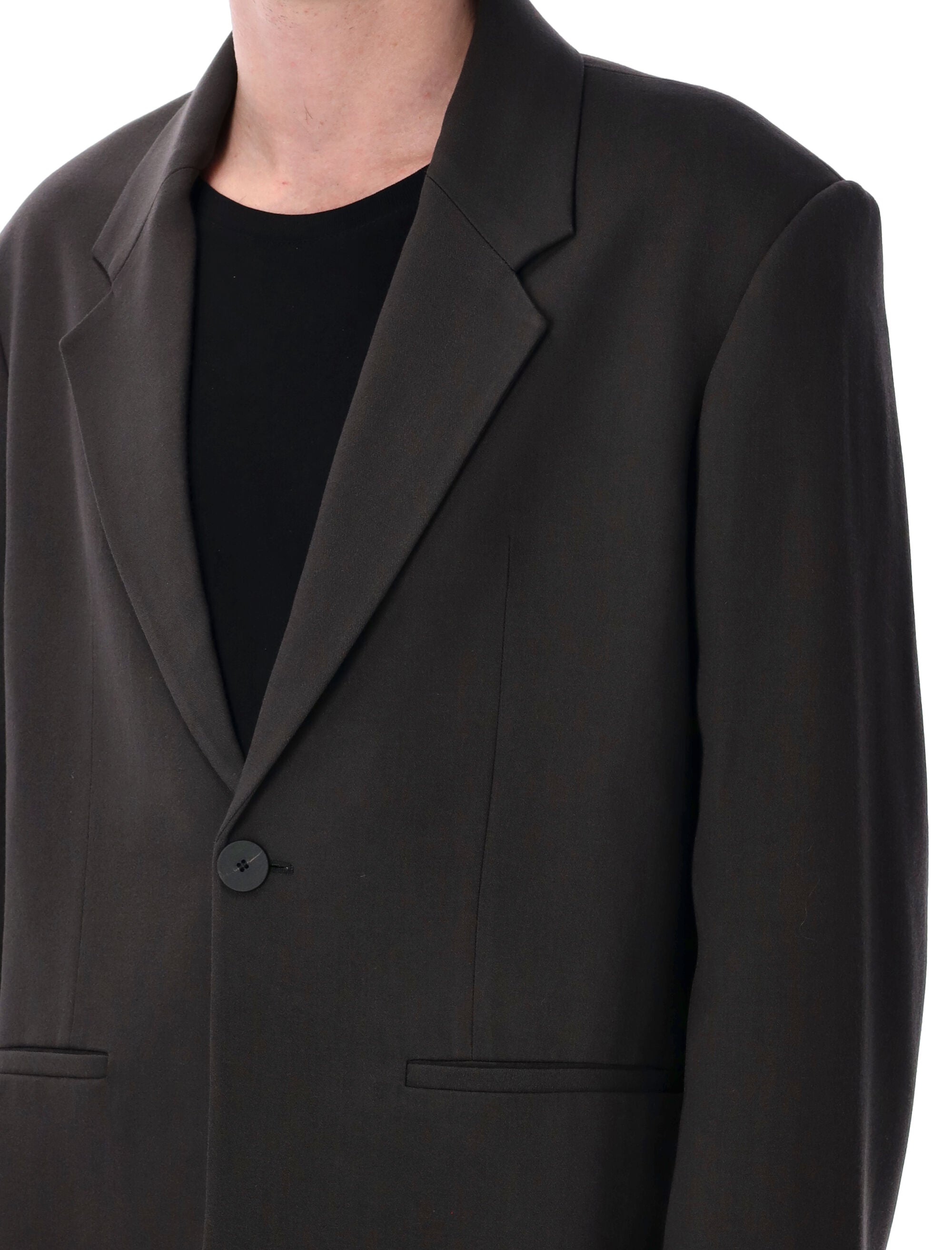 STUDIO NICHOLSON Men's One Button Wool Blazer - Size M