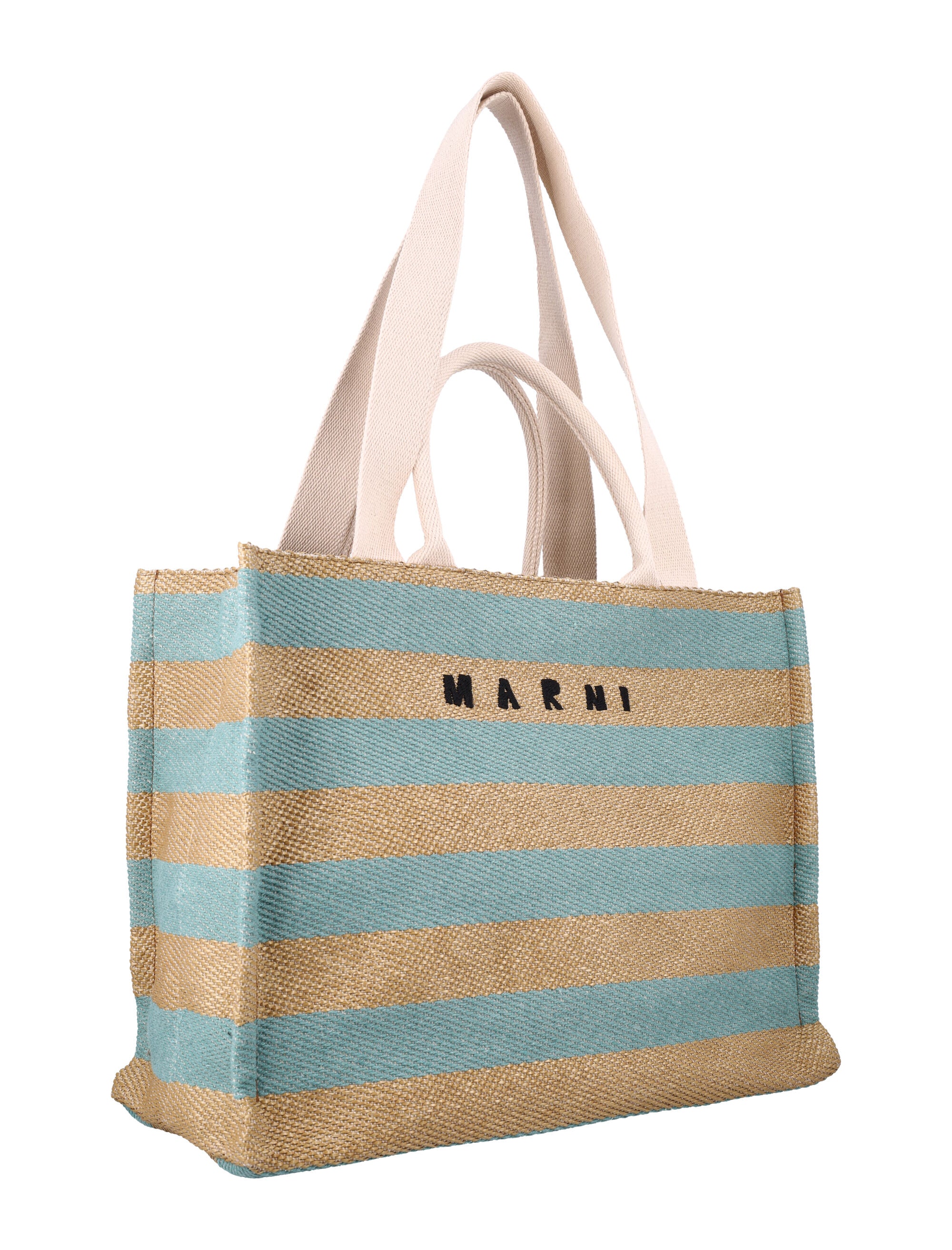 MARNI Medium Raffia-Effect Tote Handbag