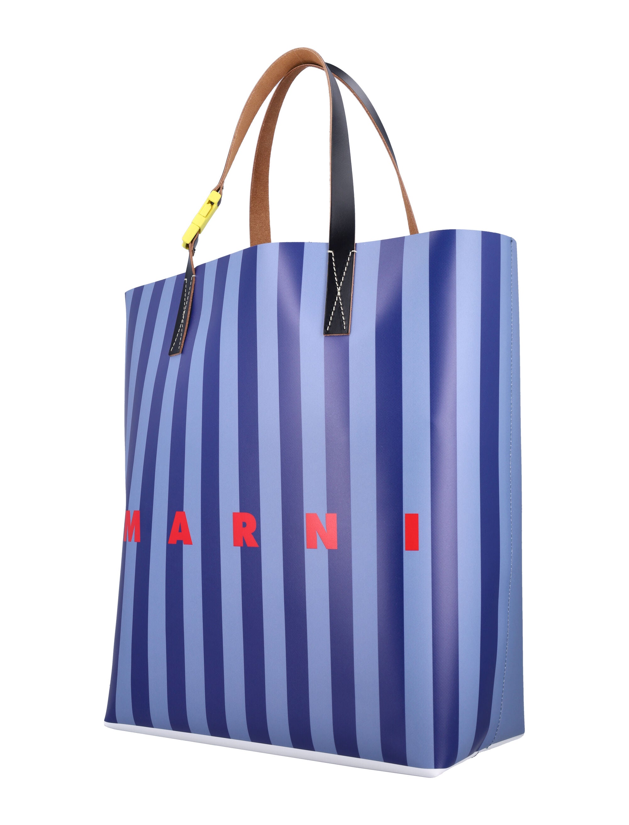 MARNI Striped Tribeca Shopping Handbag - 40 CM x 33 CM x 15 CM