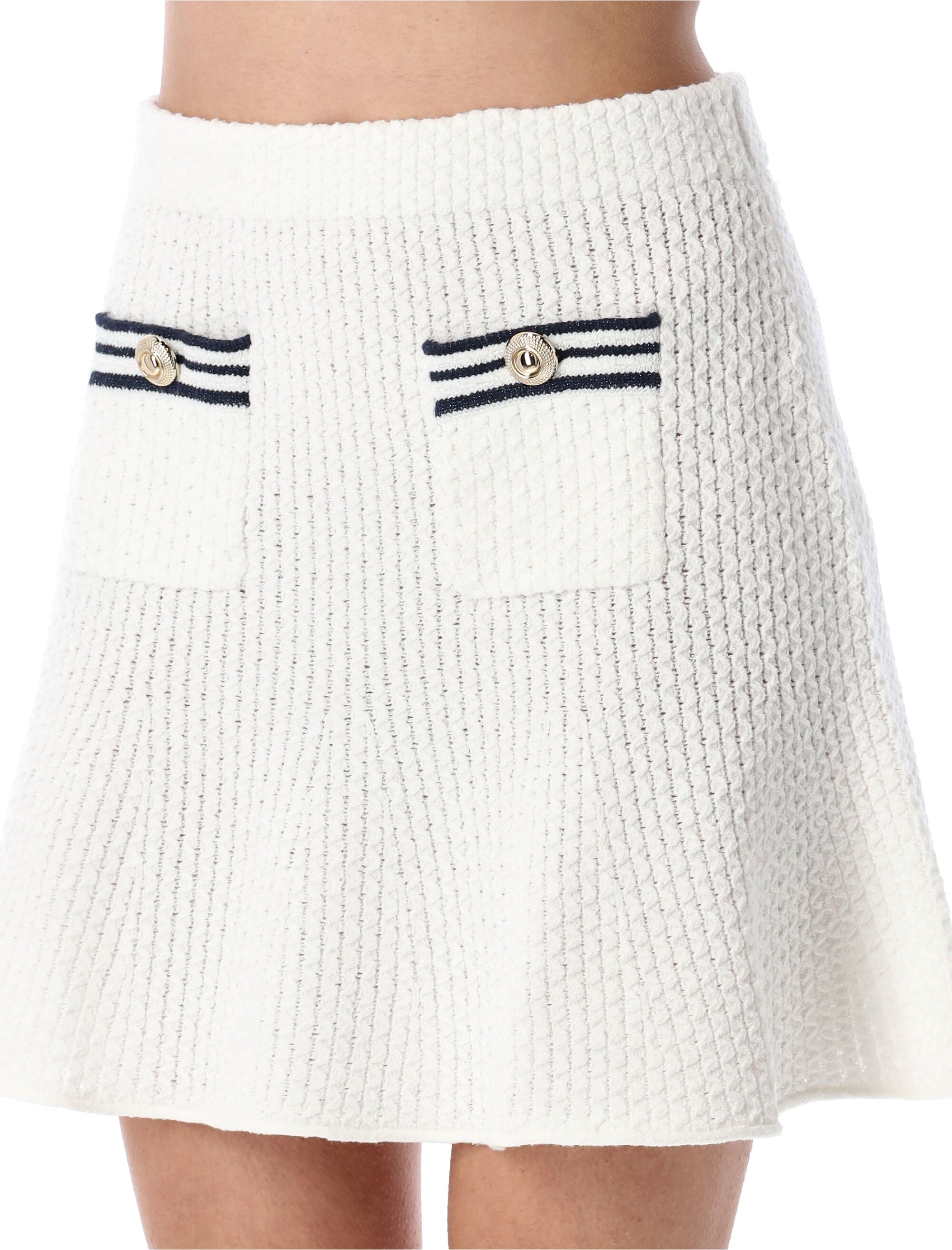 SELF-PORTRAIT Knit Mariner Mini Skirt - Size S