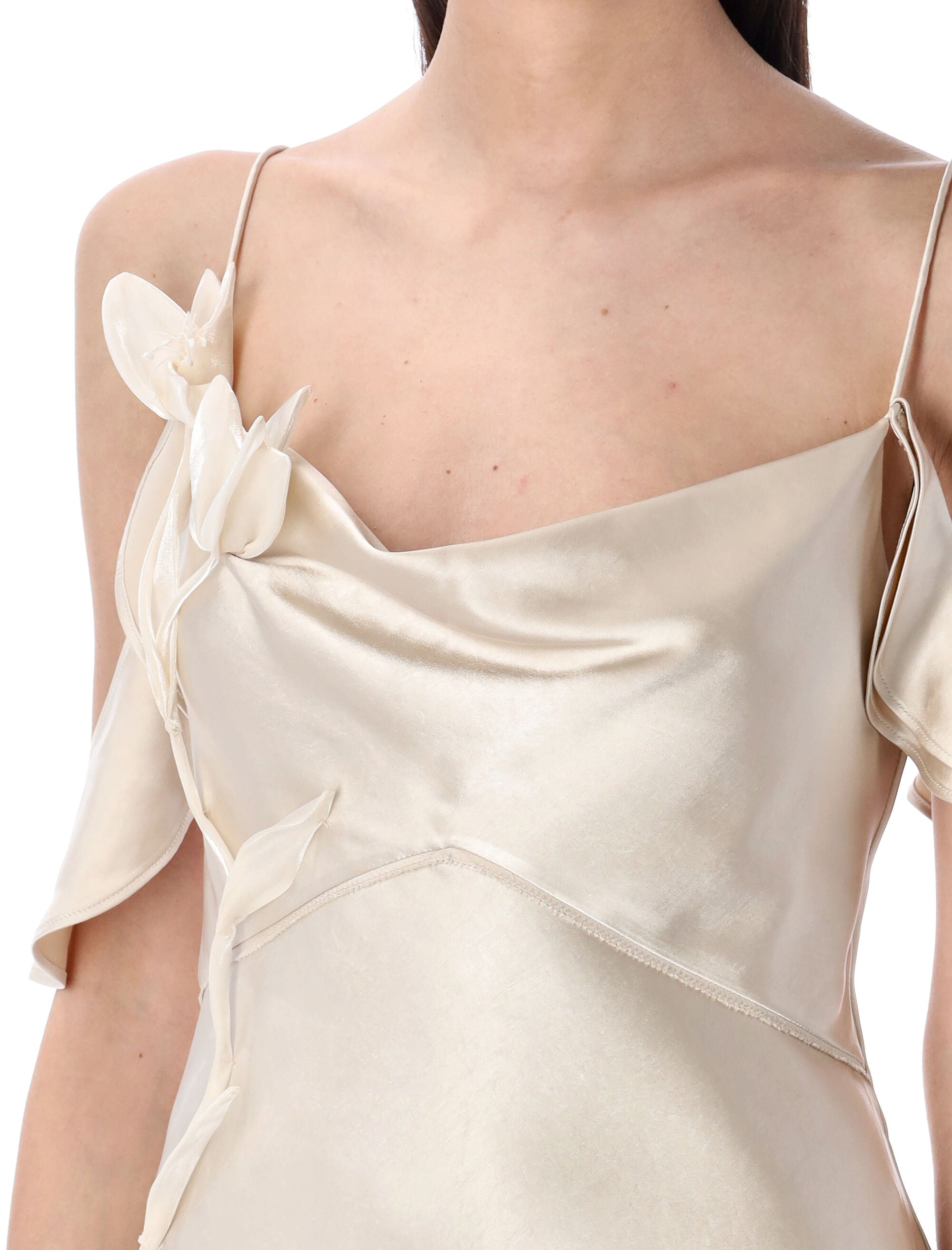 SELF-PORTRAIT Floral Satin Mini Dress