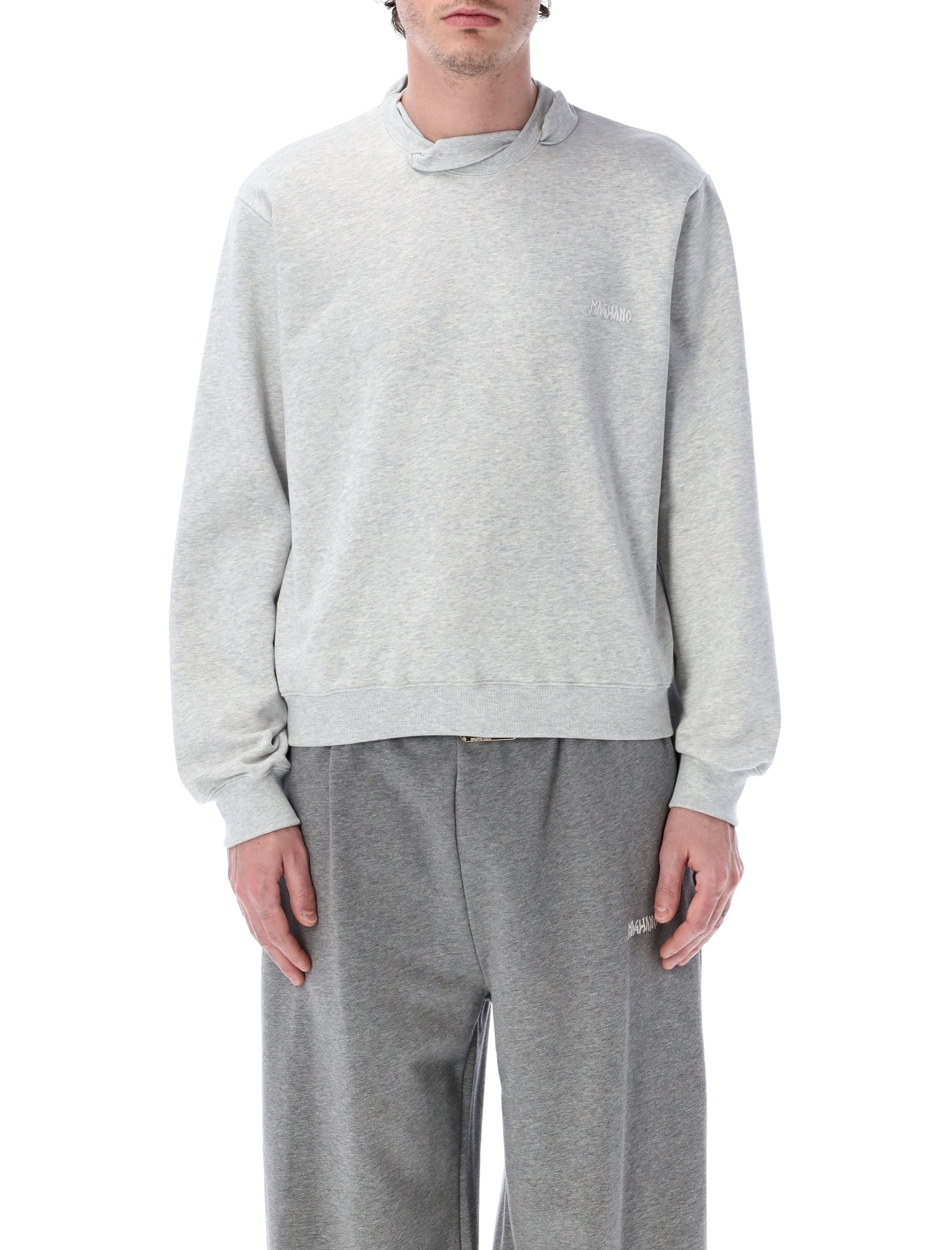 MAGLIANO Deconstructed Neckline Oversized Gym Sweatshirt - Size L