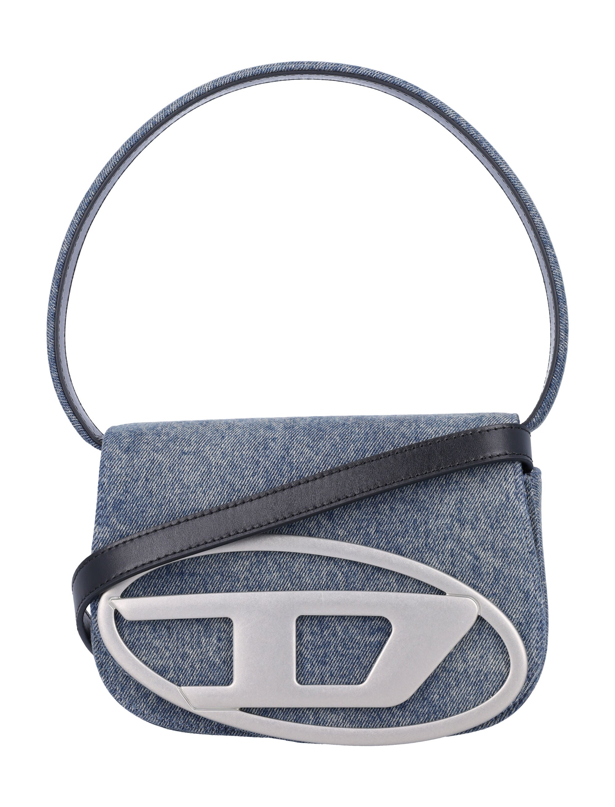 DIESEL Mini Denim Shoulder Handbag with Magnetic Closure