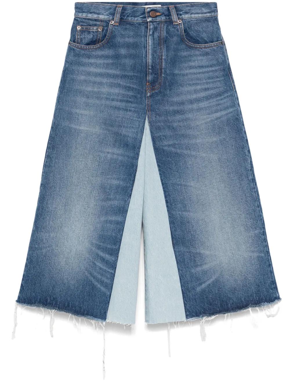 CHLOÉ Women's Patchwork Denim Bermuda Shorts - Size 38