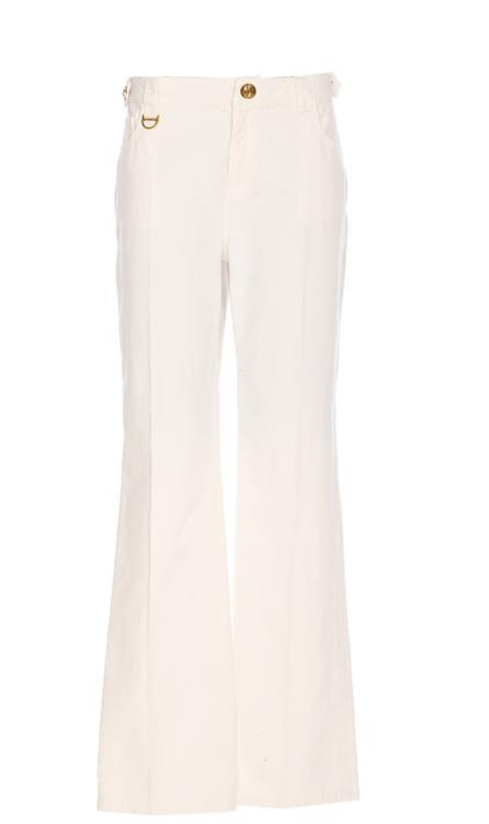 CHLOÉ Iconic Milk Cotton Trousers for Women - Spring/Summer 2025