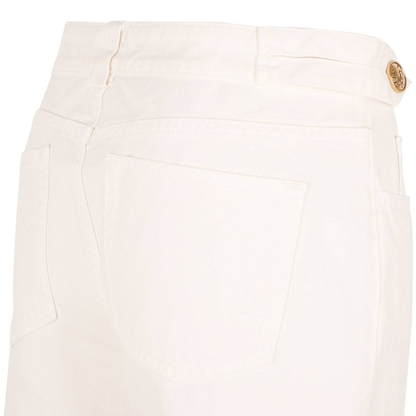 CHLOÉ Iconic Milk Cotton Trousers for Women - Spring/Summer 2025