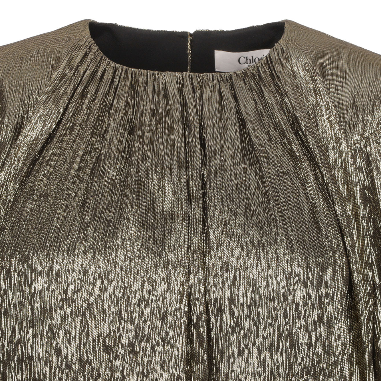 CHLOÉ Silk Metallized Mini Dress