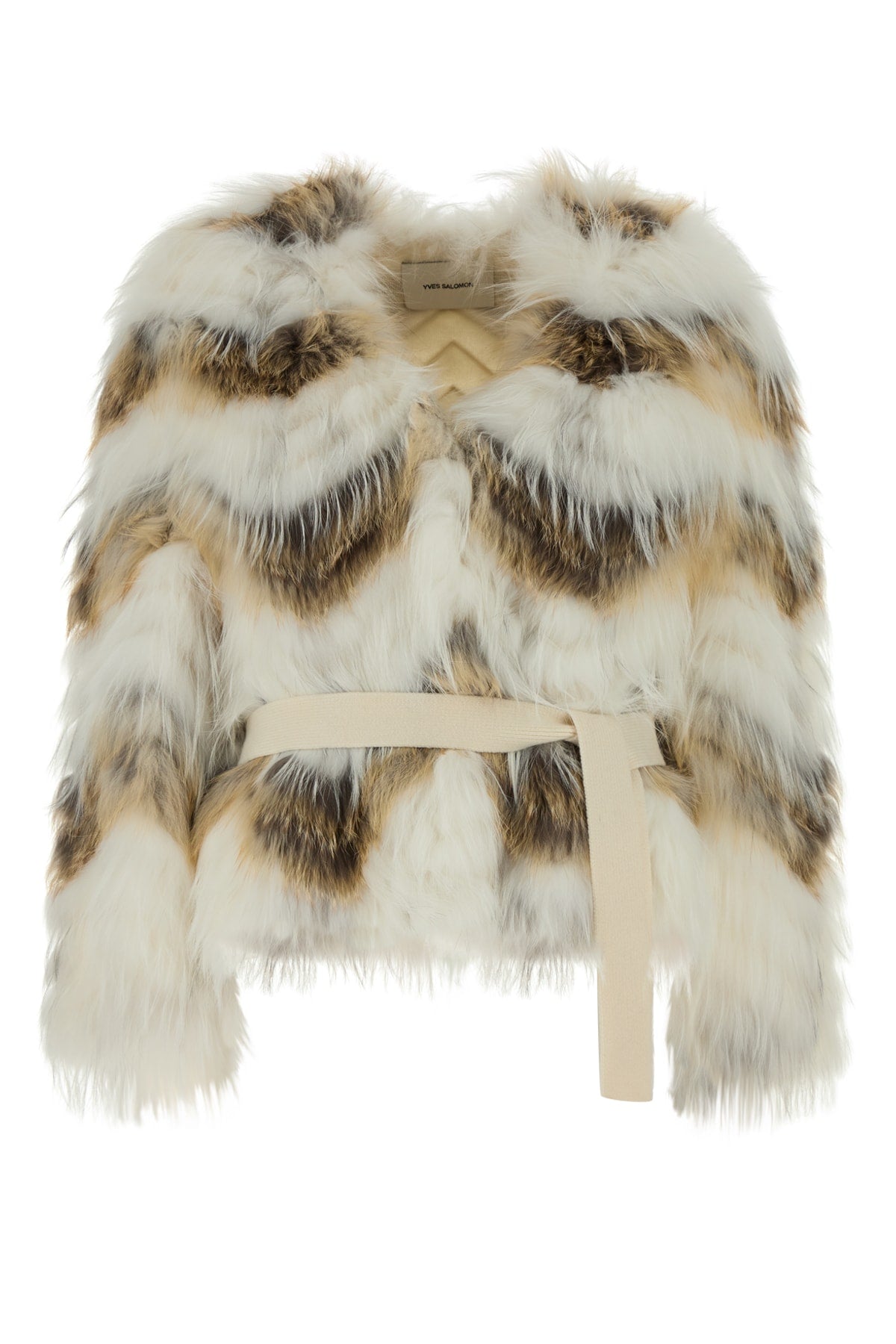 YVES SALOMON 55CM Women's Luxe Fur and Wool Vest