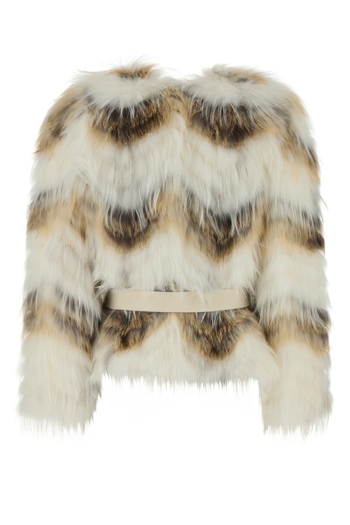 YVES SALOMON 55CM Women's Luxe Fur and Wool Vest