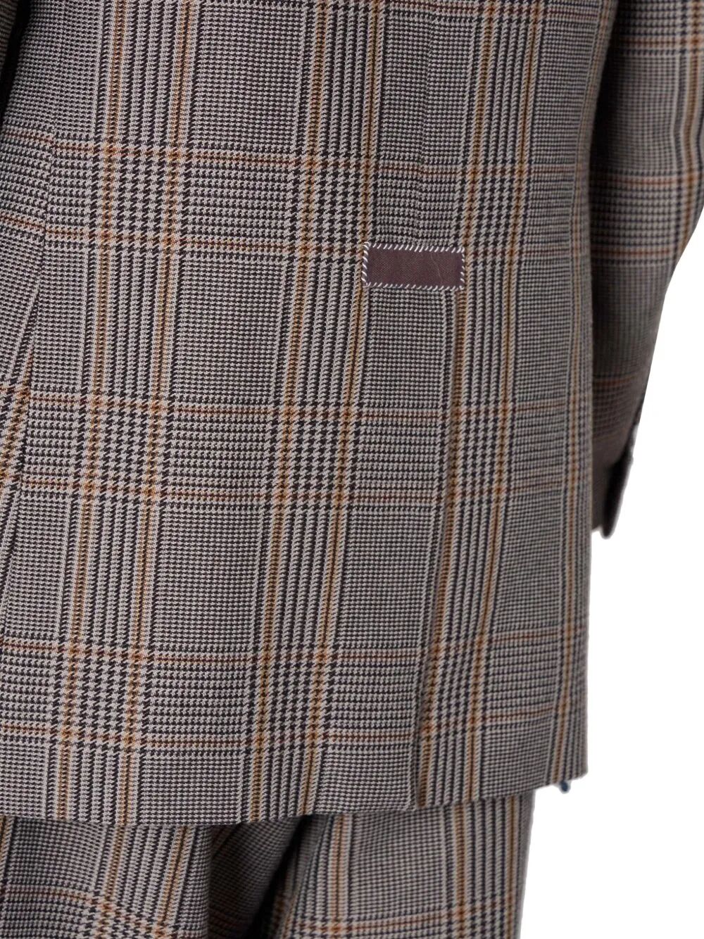 KOLOR Men's Split Double Breasted Wool Blend Jacket