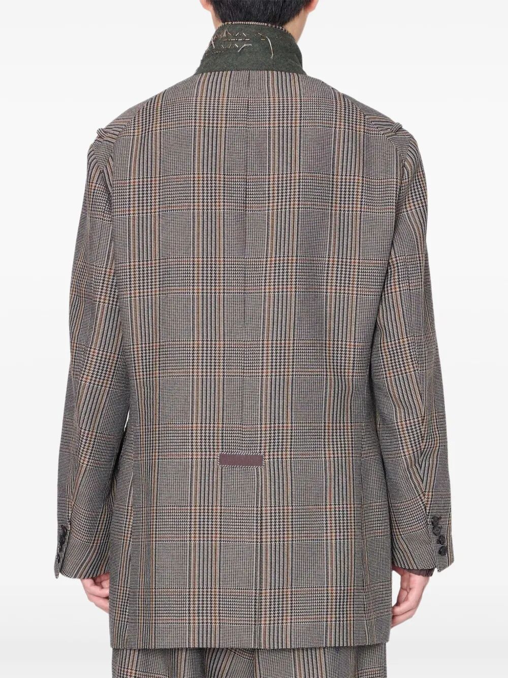 KOLOR Men's Split Double Breasted Wool Blend Jacket