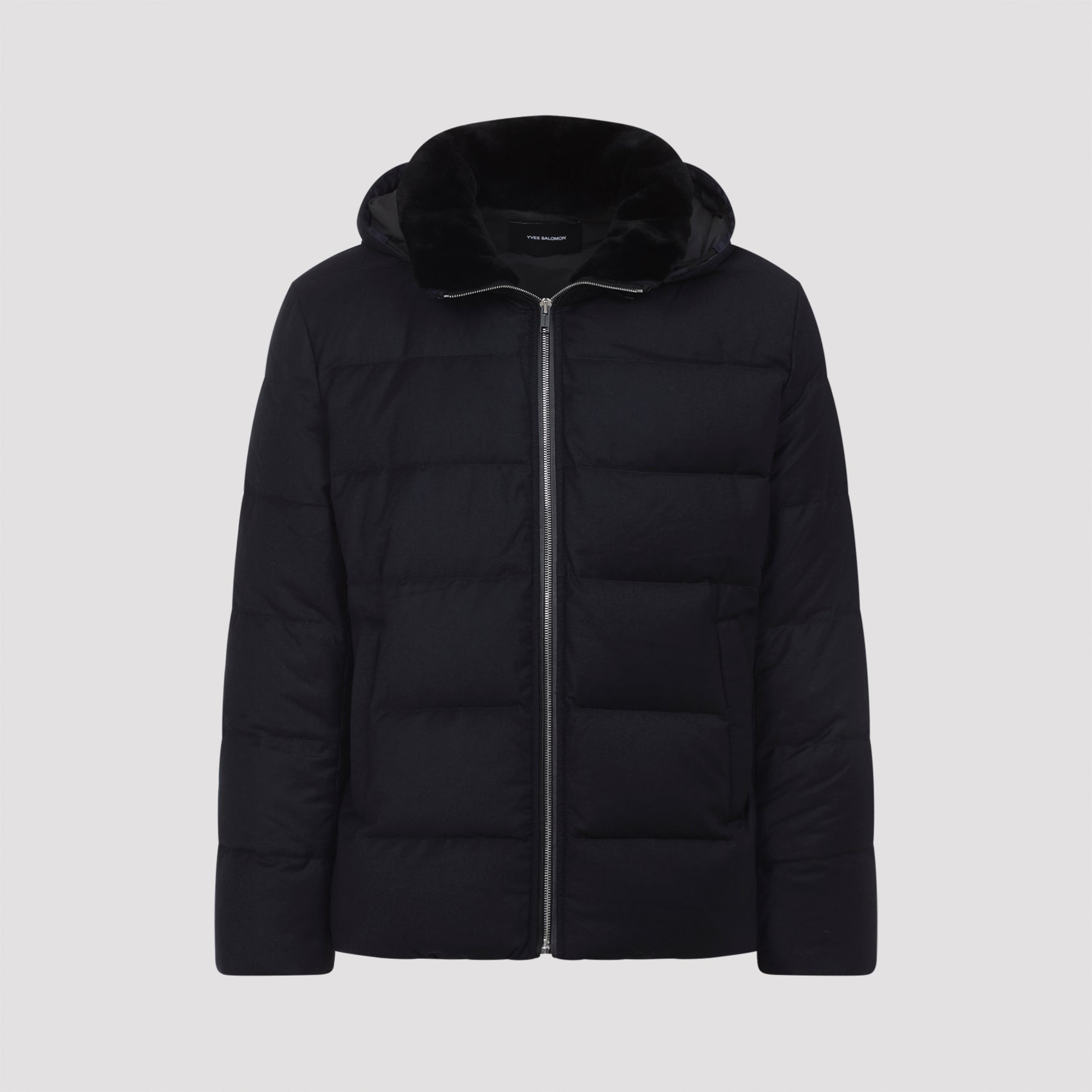 YVES SALOMON Mink Down-Filled Hooded Jacket for Men