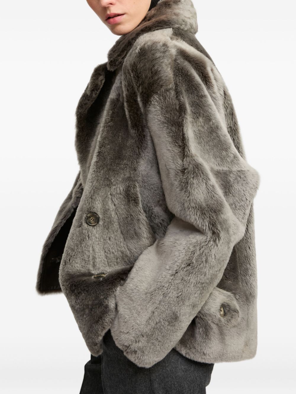 YVES SALOMON Women's Wool Double-Breasted Jacket