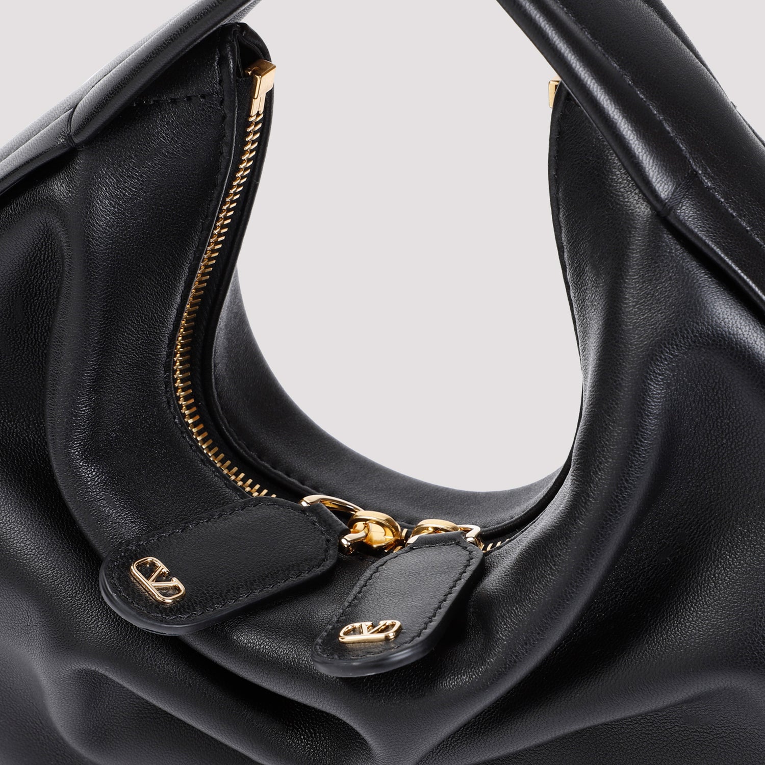 VALENTINO GARAVANI Mini Go-Hobo Handbag - Small Leather Handbag