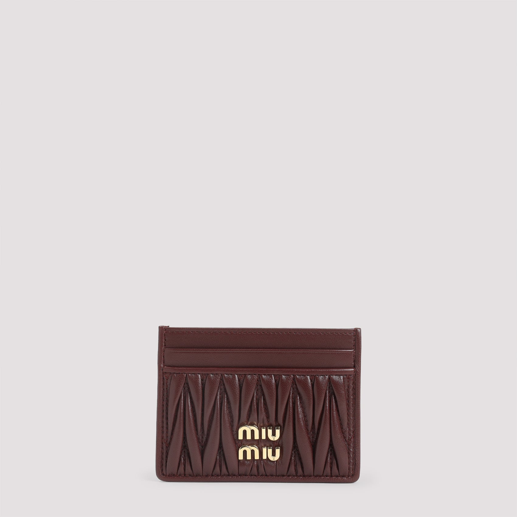 MIU MIU Mini Lamb Leather Cardholder - 10.5cm x 8cm